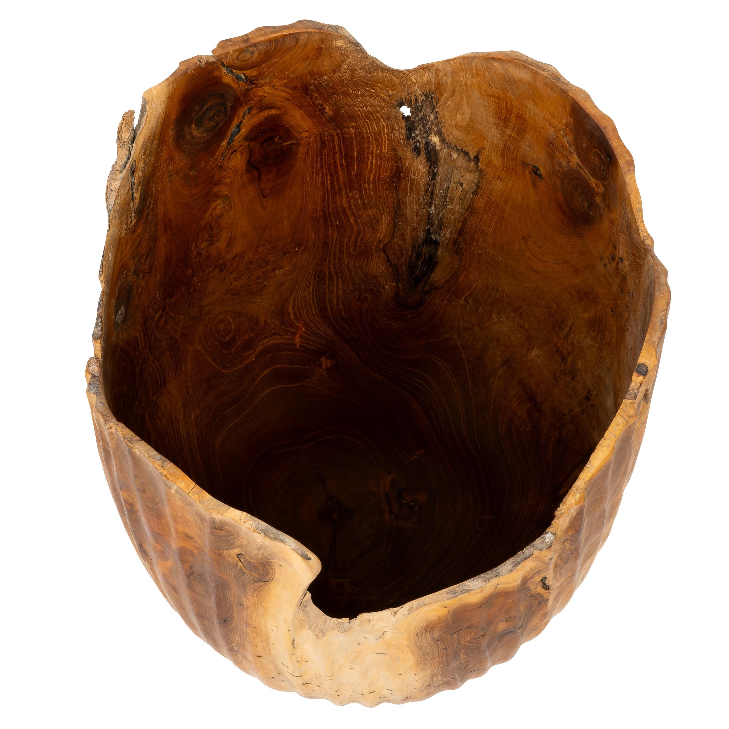 Vazo Teak Naturel D.30 cm  H.40 cm