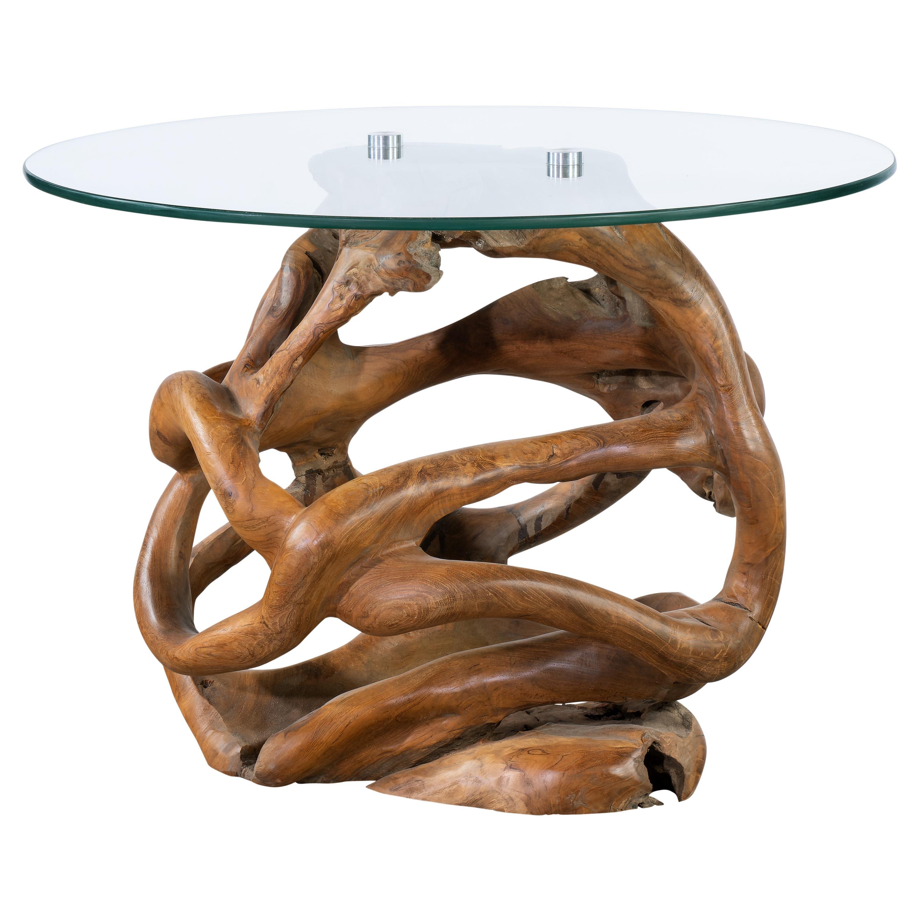 Yan Sehpa Teak Kök 50cm H