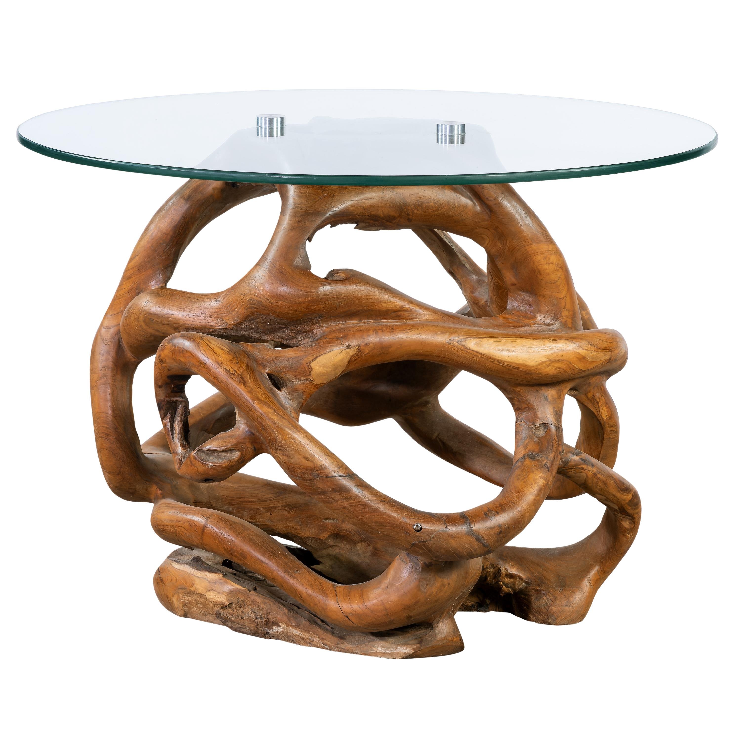 Yan Sehpa Teak Kök 50cm H