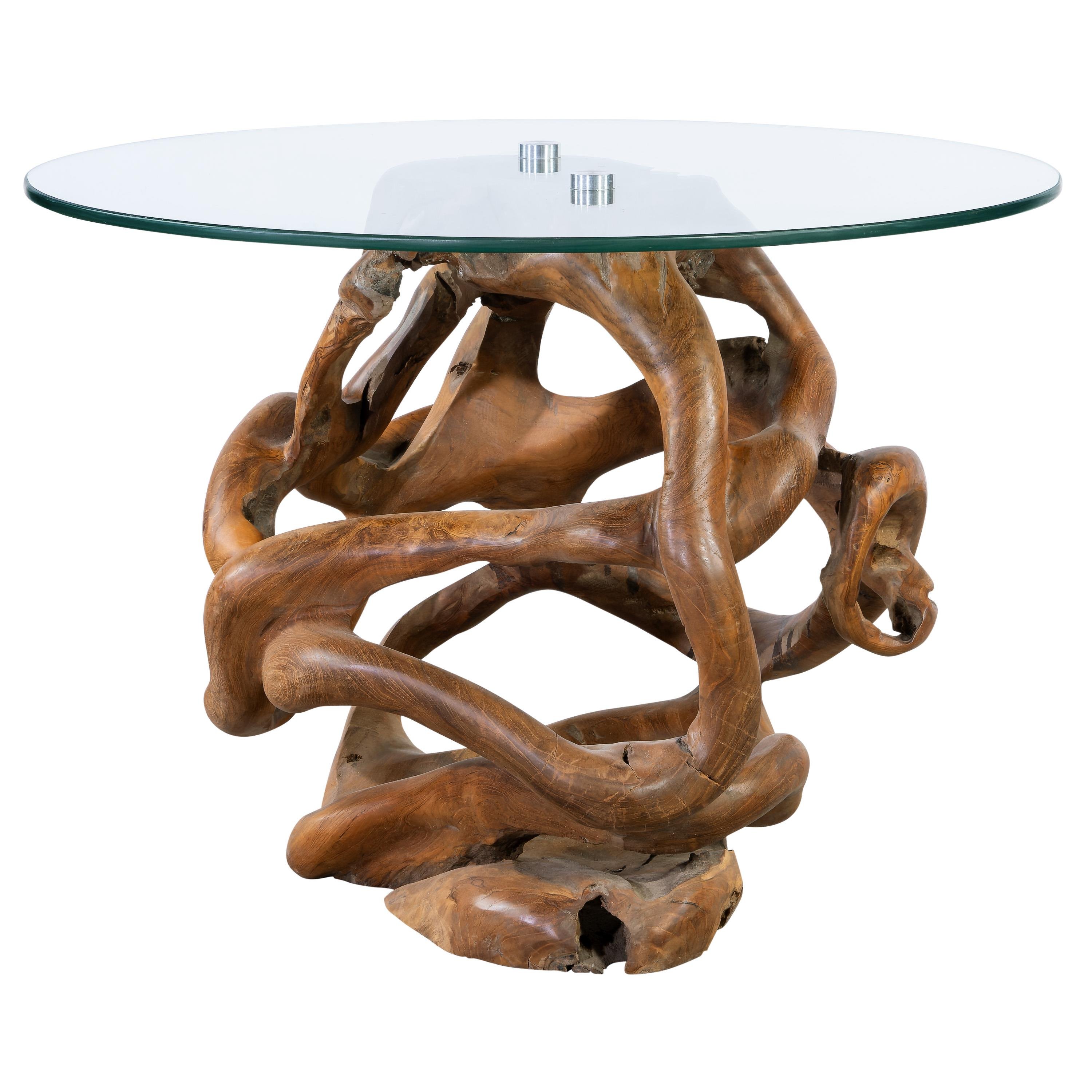 Yan Sehpa Teak Kök 50cm H