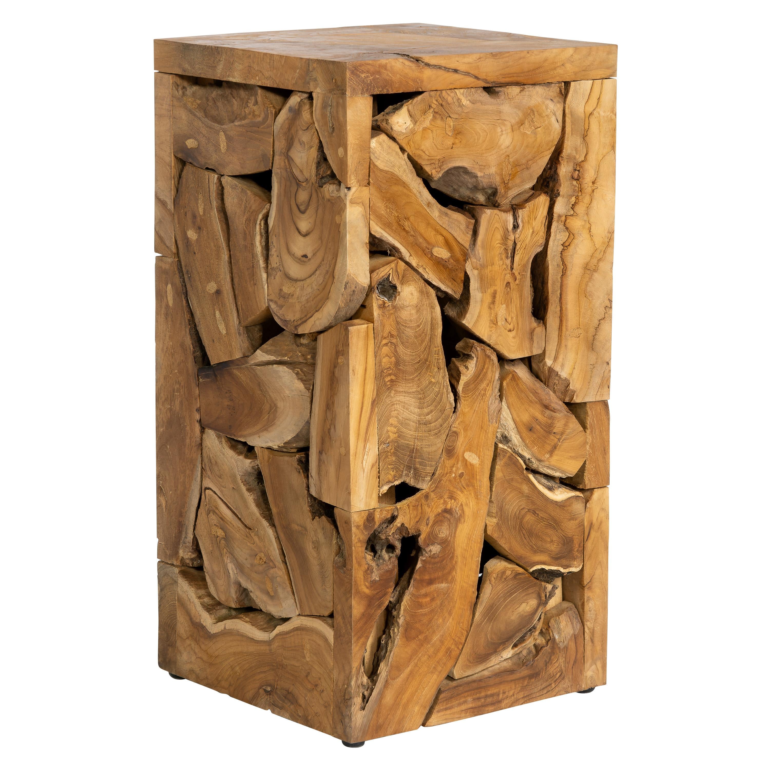 Yan Sehpa Teak Rustic  30 cm x 30 cm x 60 cm