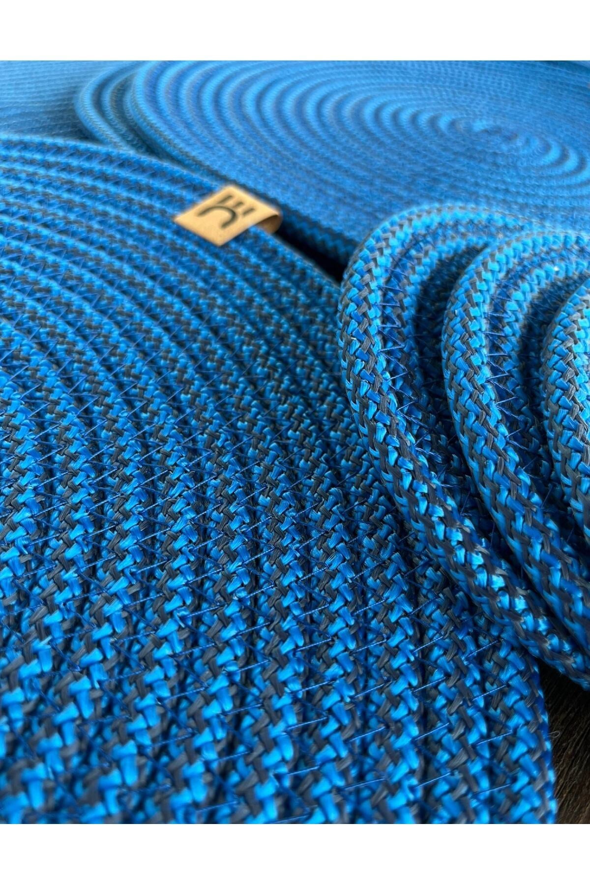 13 Parça Leke Tutmaz Hasır Görünümlü Amerikan Servis Seti – 6 Supla, 6 Bardak Altlığı, 1 Runner