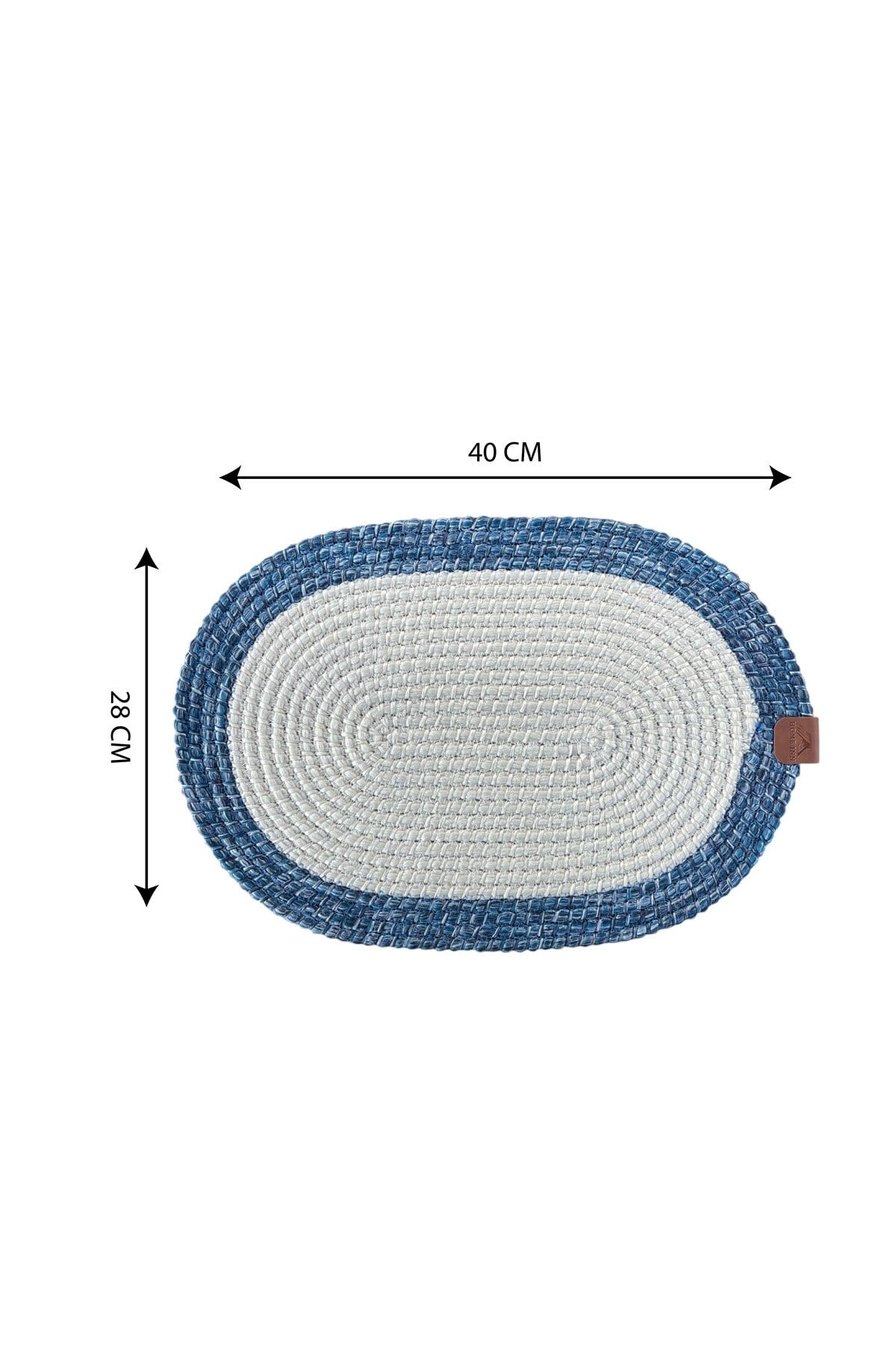 2’li Amerikan Servis – Supla Leke Tutmaz, Mavi/Beyaz 40x28 Cm