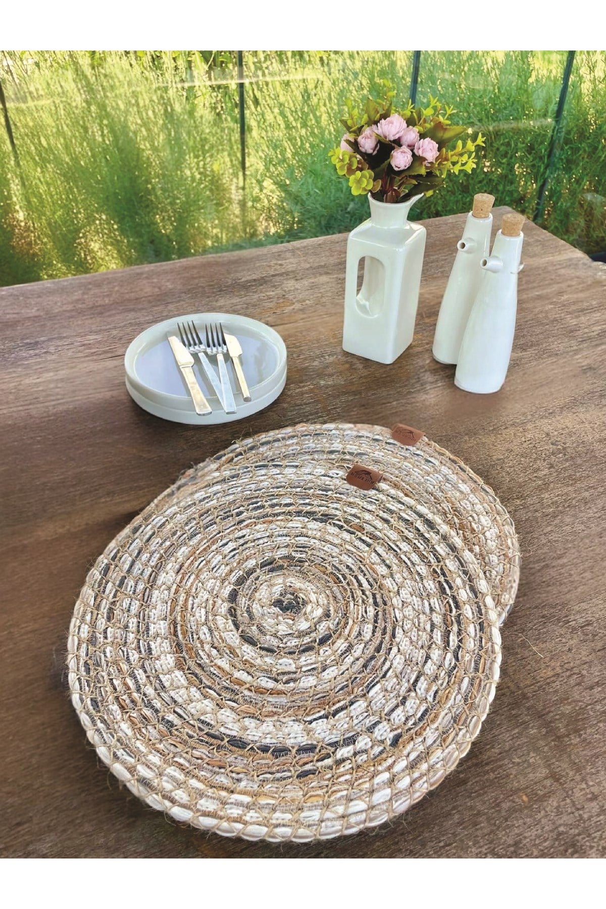 2'li Set Bohem Natural Amerikan Servis - 33 X 33 Cm