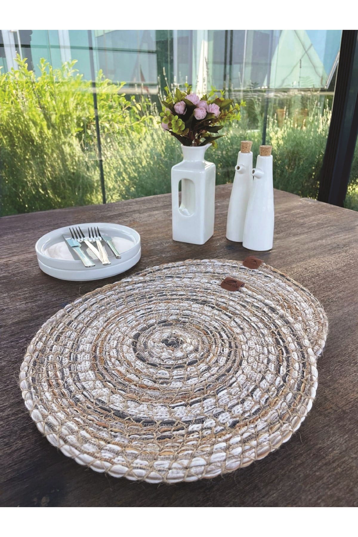 2'li Set Bohem Natural Amerikan Servis - 33 X 33 Cm