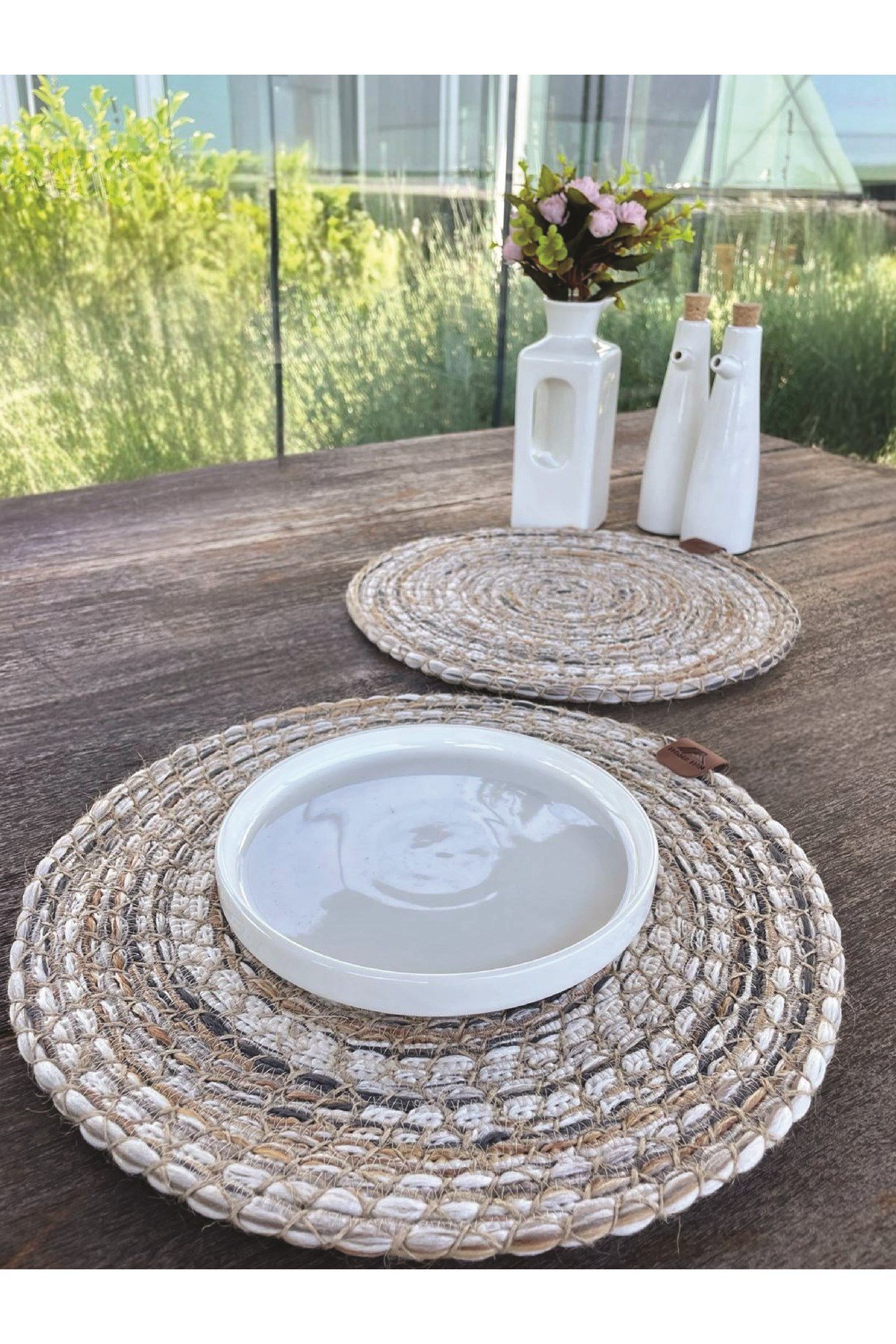 2'li Set Bohem Natural Amerikan Servis - 33 X 33 Cm