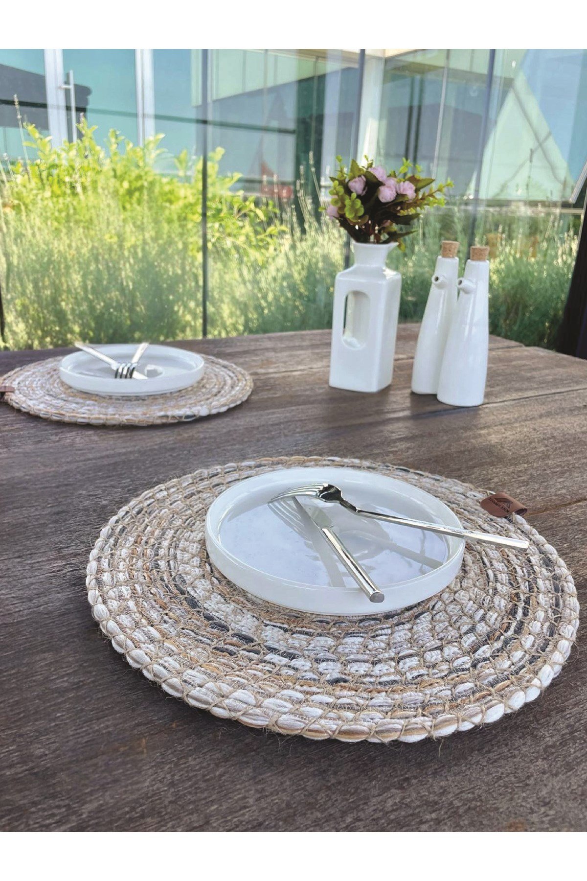 2'li Set Bohem Natural Amerikan Servis - 33 X 33 Cm