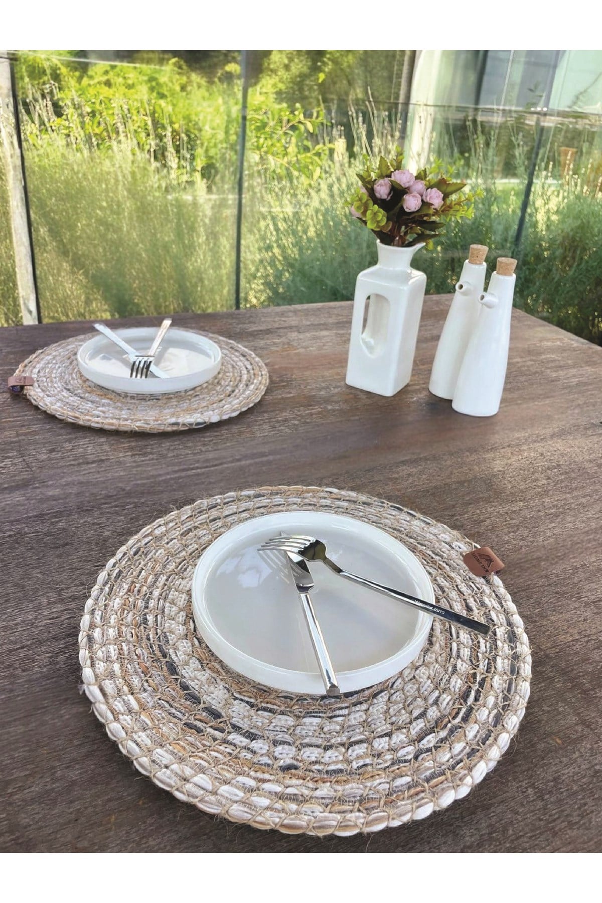 2'li Set Bohem Natural Amerikan Servis - 33 X 33 Cm