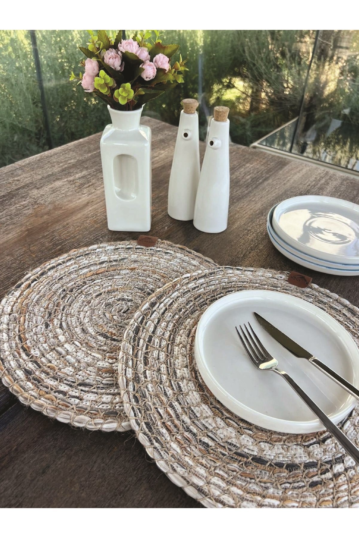 2'li Set Bohem Natural Amerikan Servis - 33 X 33 Cm