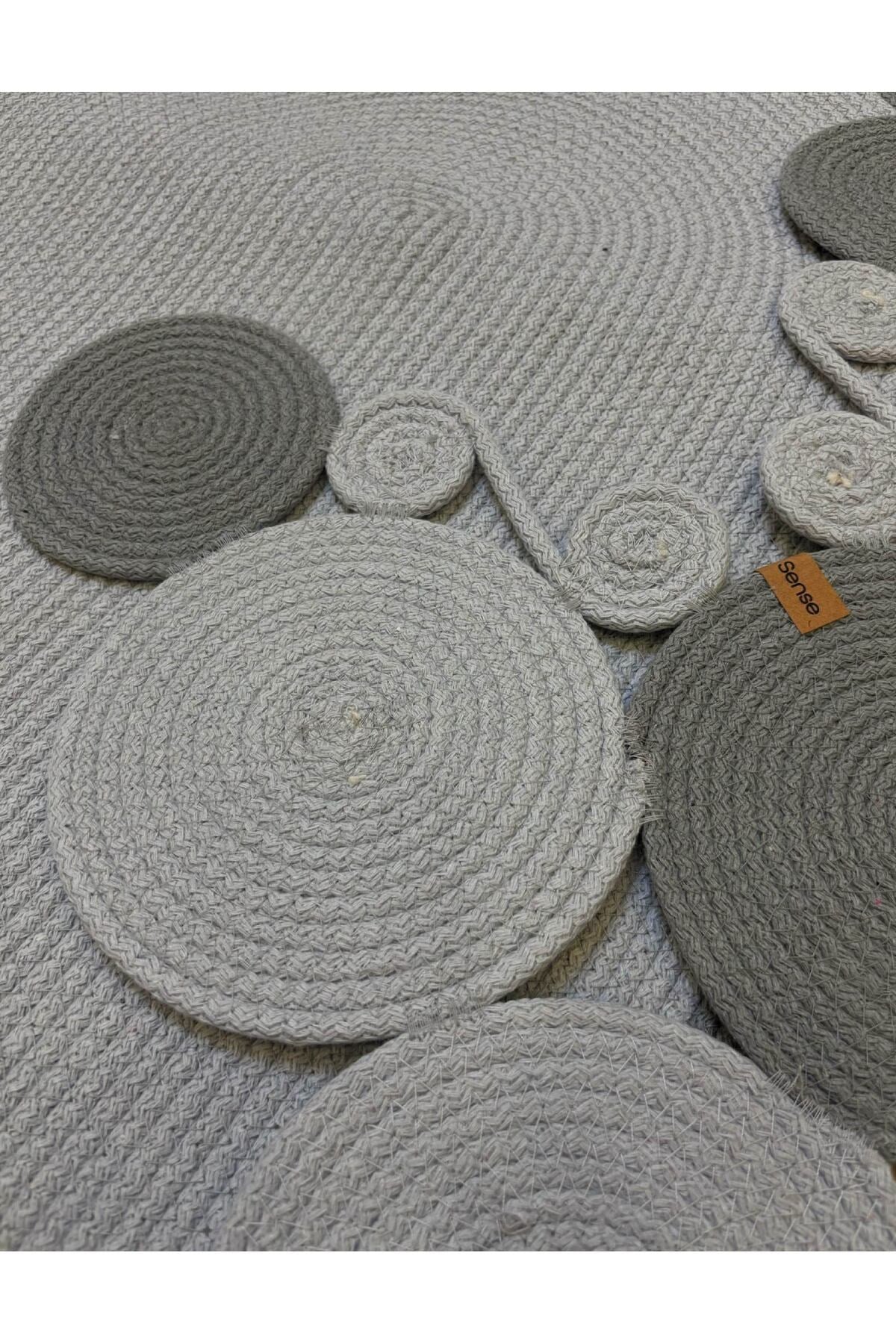 Banyo Paspas Seti 2'li Oval Model (60x100 ve 51x60 cm) | Modern Tarz Hasır Görünümlü