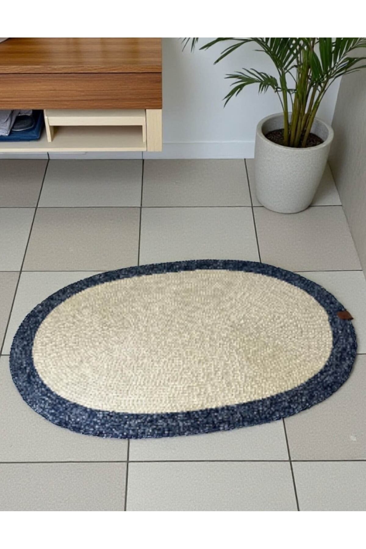 Banyo Paspası Örgü Dokulu Oval Model 60x100 cm – Leke Tutmaz ve Şık Tasarım