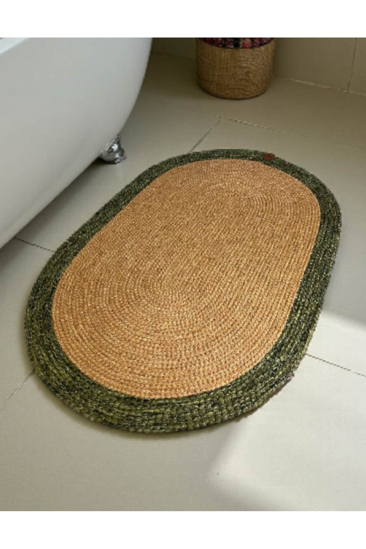 Banyo Paspası Örgü Dokulu Oval Model 60x100 cm – Leke Tutmaz ve Şık Tasarım