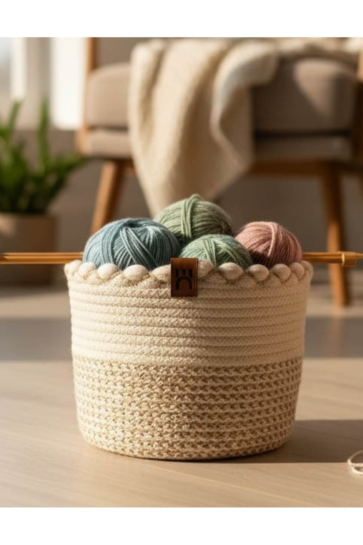 Çok Amaçlı, 19cm-16cm Küçük Boy, Sepet, Hasır, Dokuma Sepet, Düzenleyici