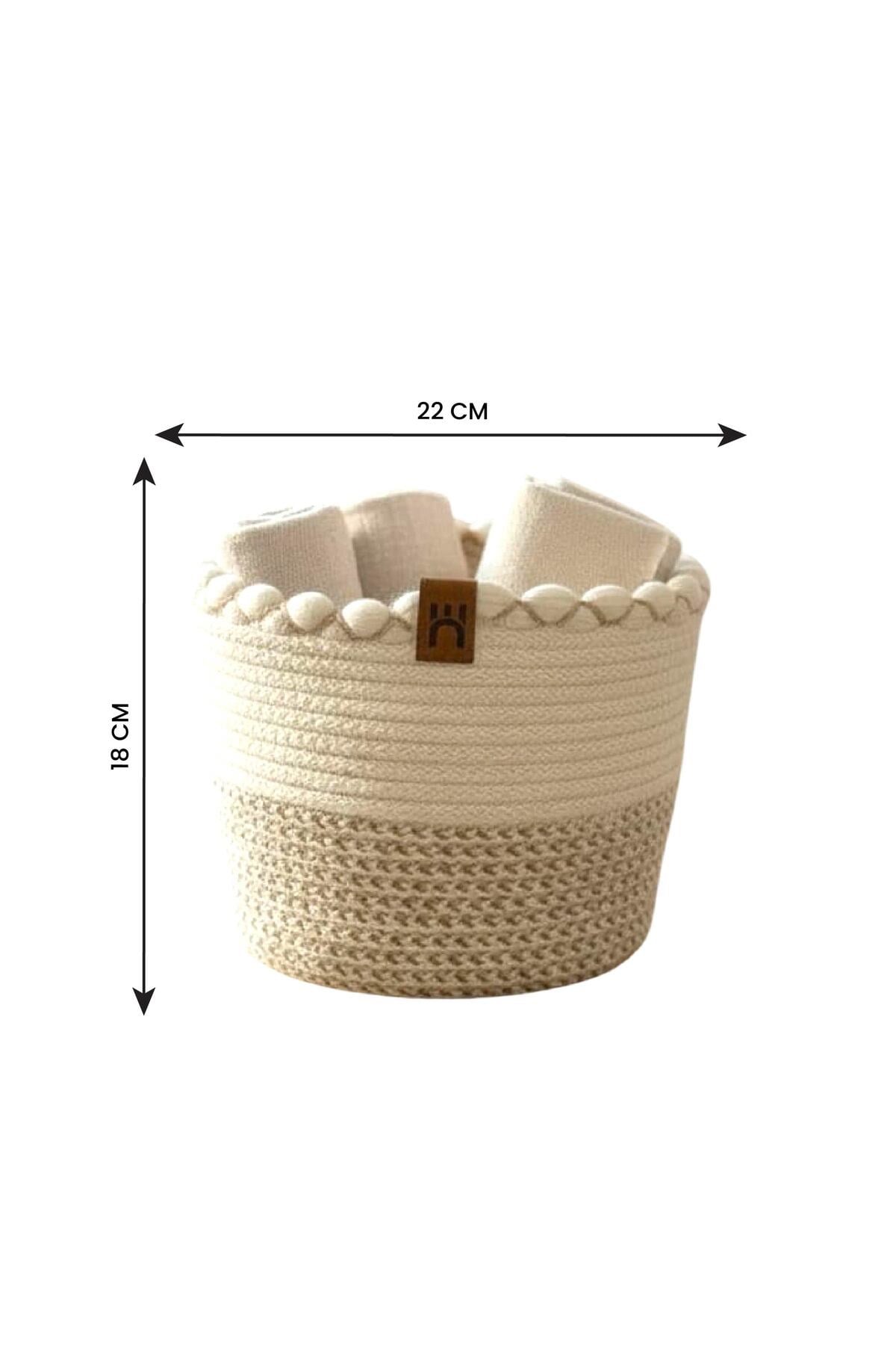 Çok Amaçlı, 22cm-18cm Orta Boy, Sepet, Hasır, Dokuma Sepet, Düzenleyici