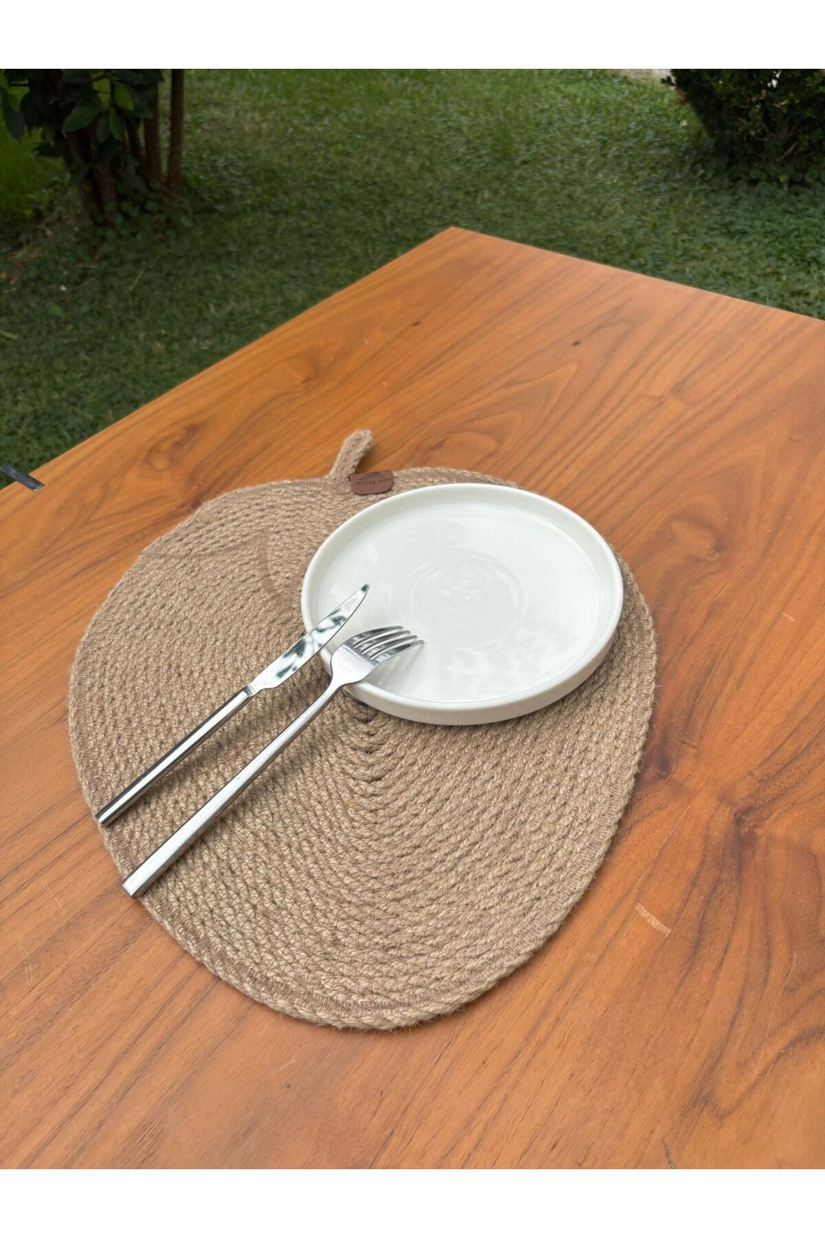 Doğal Jüt İp Çilek Şekilli Amerikan Servis - Supla 38x35 cm – Şık ve Rustik Dokunuş