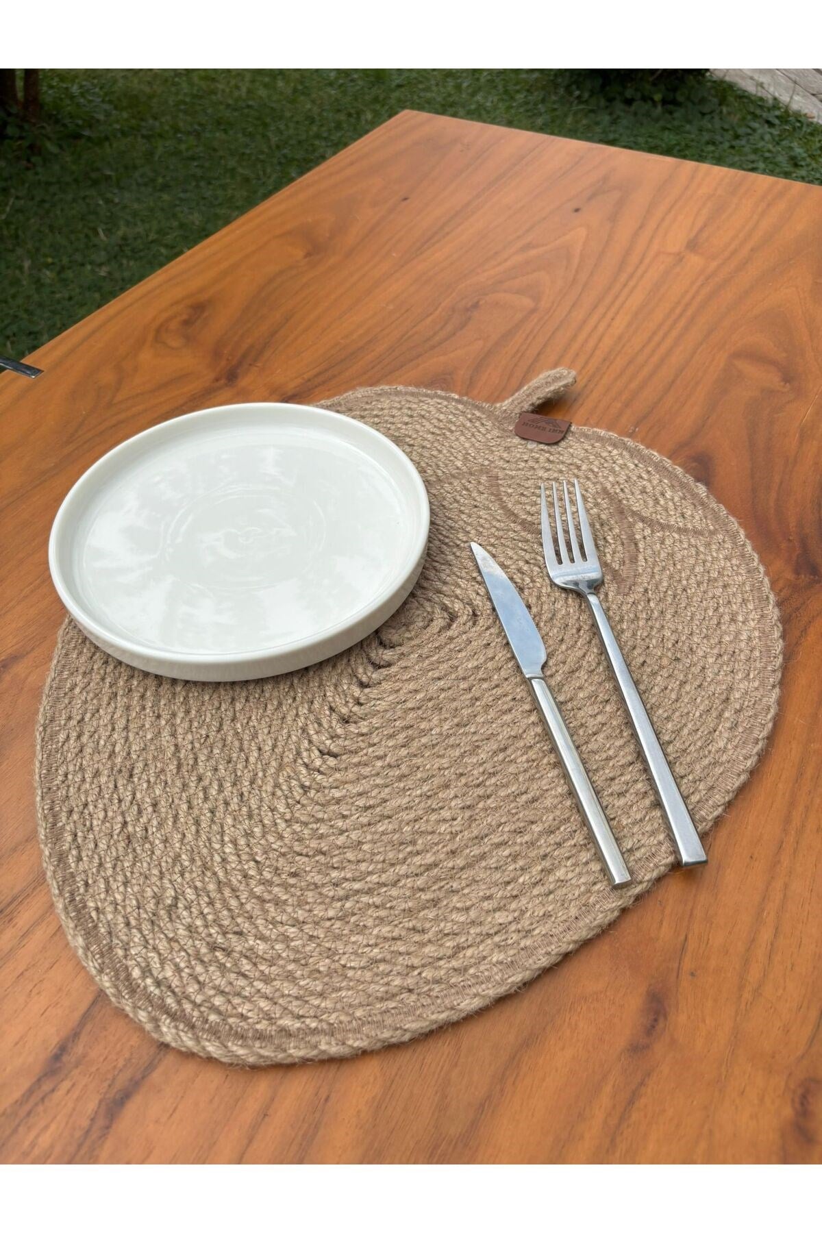 Doğal Jüt İp Çilek Şekilli Amerikan Servis - Supla 38x35 cm – Şık ve Rustik Dokunuş