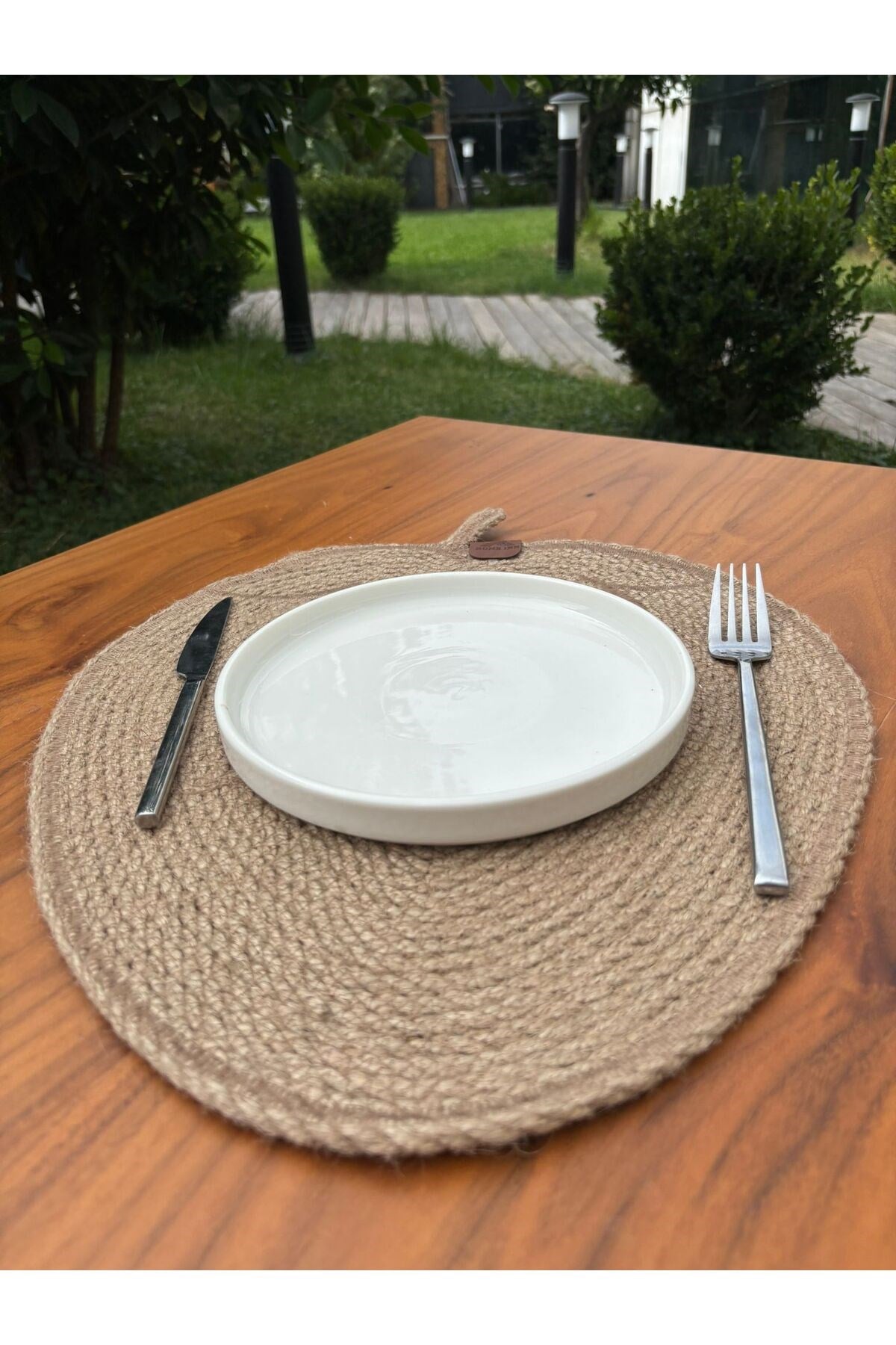 Doğal Jüt İp Çilek Şekilli Amerikan Servis - Supla 38x35 cm – Şık ve Rustik Dokunuş