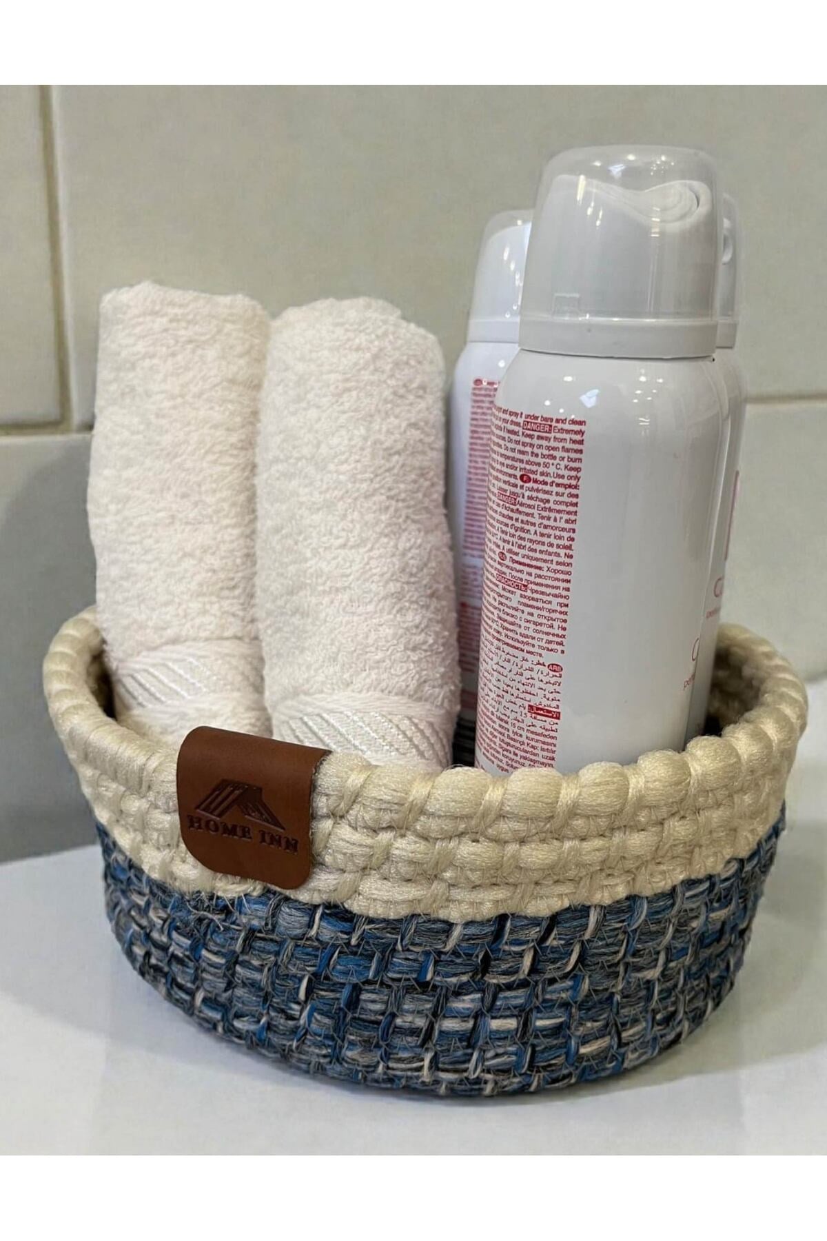 Düzenleyici Sepet Örgü Dokulu Oval Model 21x15x7 cm – Çok Amaçlı Kullanım