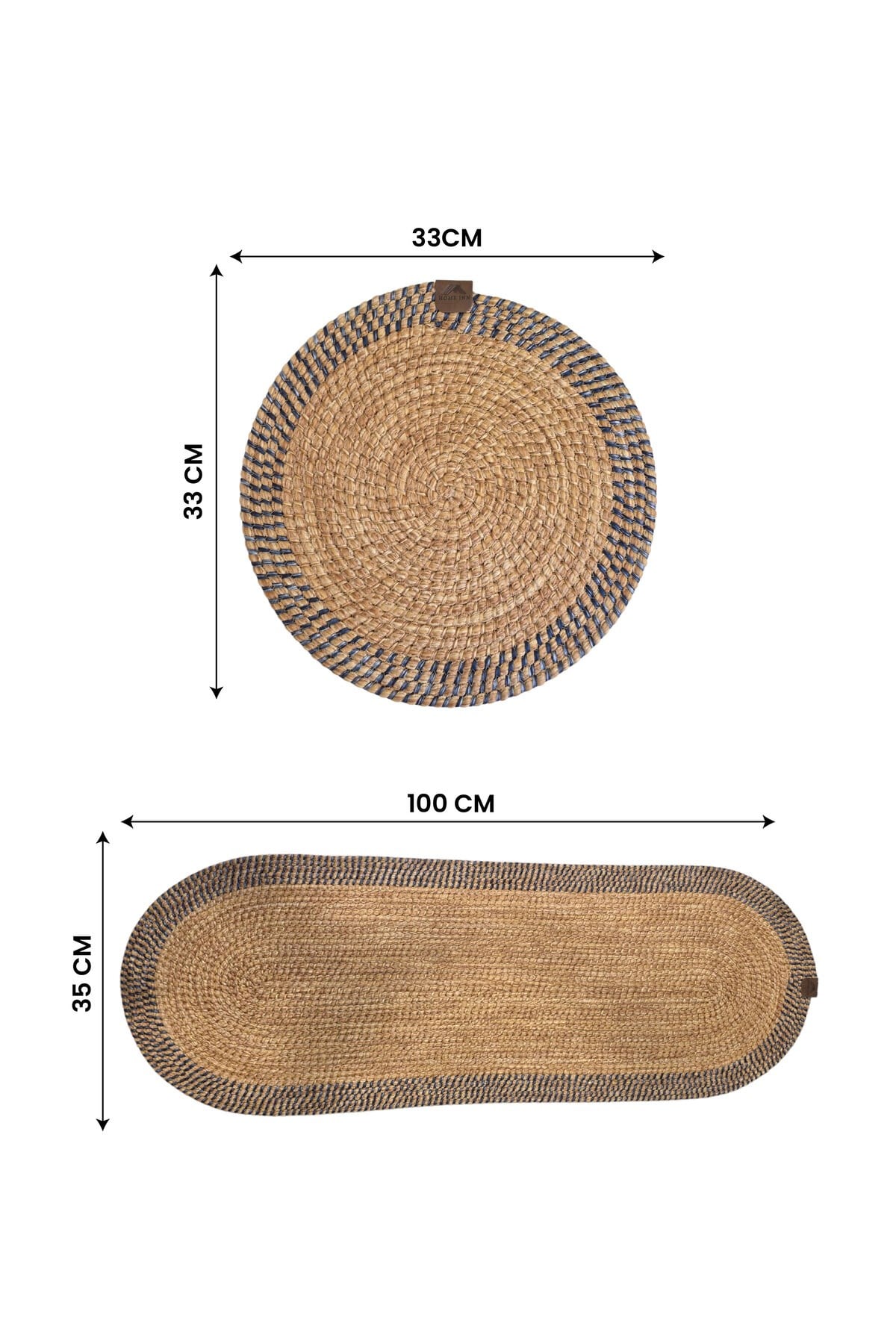 Leke Tutmaz Örgü Sofra Seti 2 Supla 33 cm ve 1 Runner 35x100 cm Takım Modern Amerikan Servis