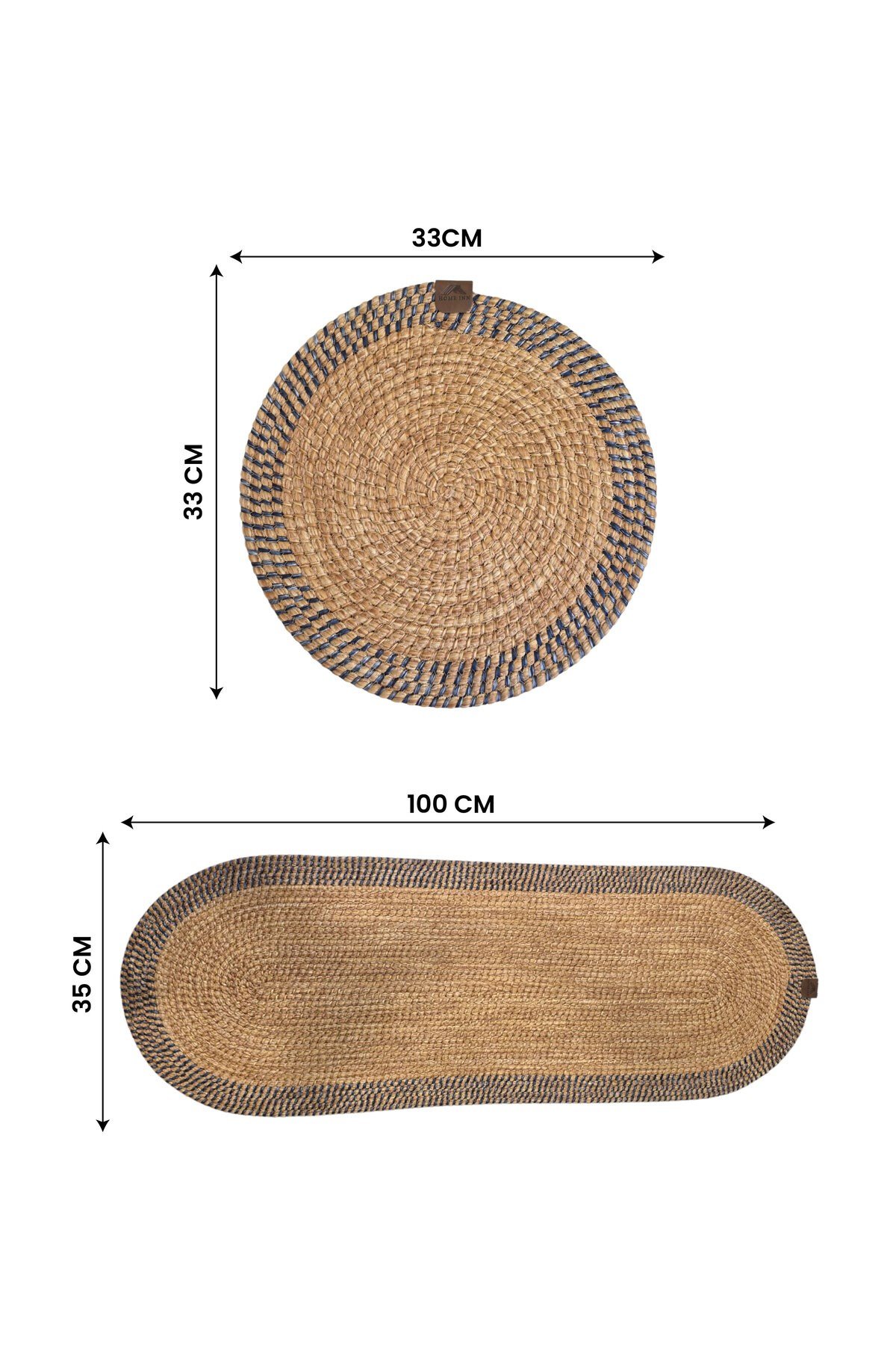 Leke Tutmaz Örgü Sofra Seti 2 Supla 33 cm ve 1 Runner 35x100 cm Takım Modern Amerikan Servis