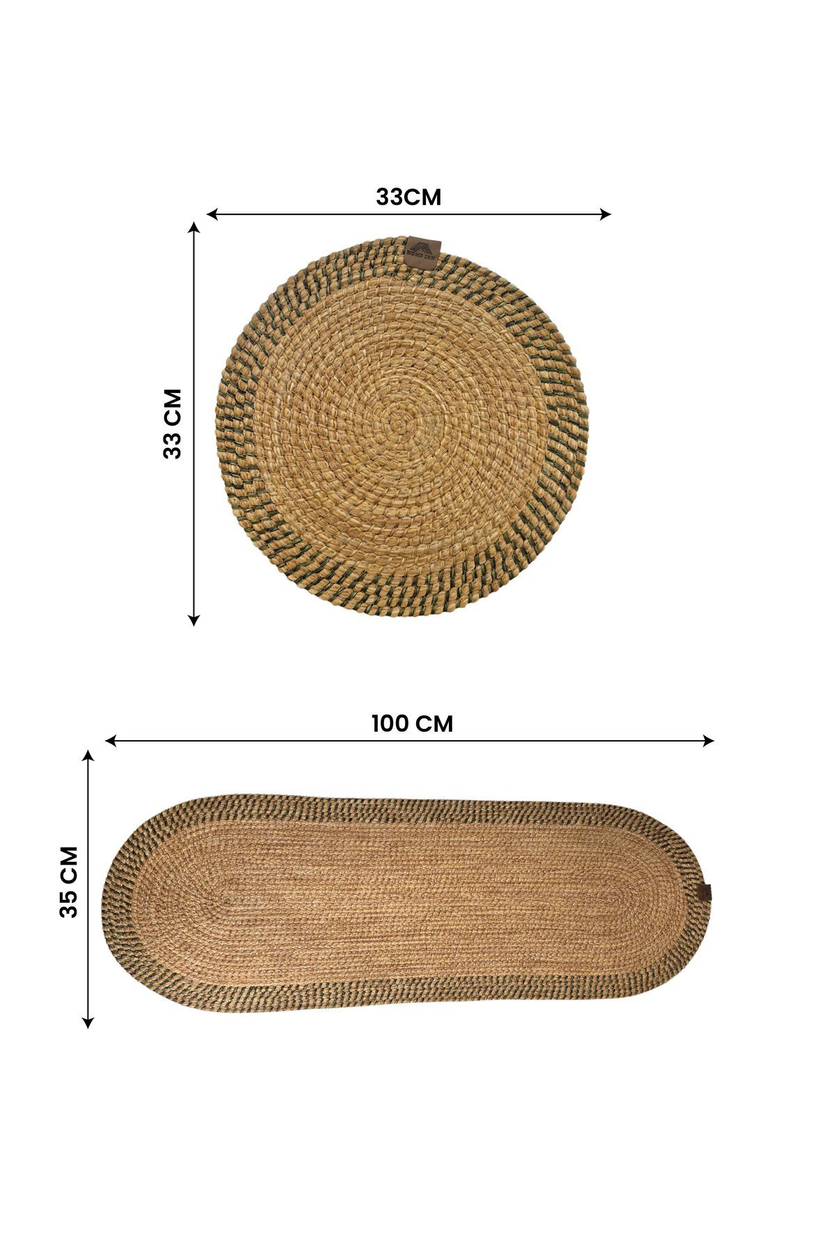 Leke Tutmaz Örgü Sofra Seti 2 Supla 33 cm ve 1 Runner 35x100 cm Takım Modern Amerikan Servis