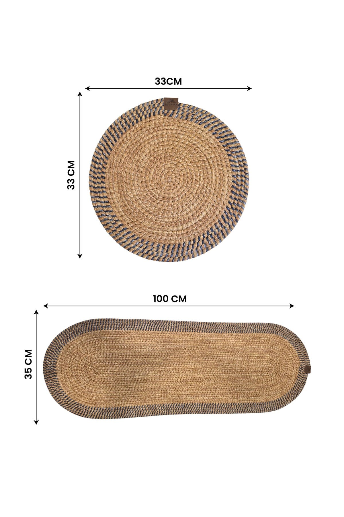 Leke Tutmaz Örgü Sofra Seti 4 Supla 33 cm ve 1 Runner 35x100 cm Takım Modern Amerikan Servis
