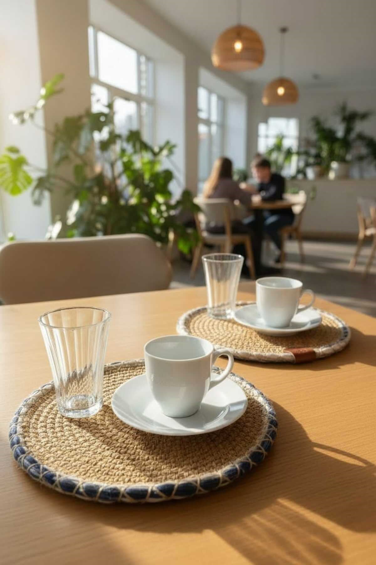 Örgü Model Kahve Sunumluğu 2’li Set 23 Cm – El Yapımı Bardak Altlığı Dekoratif Sunum Altlığı