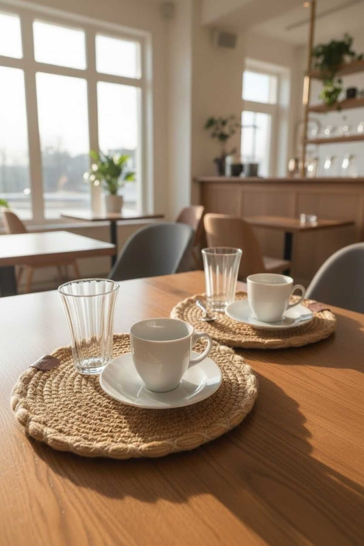 Örgü Model Kahve Sunumluğu 2’li Set 23 Cm – El Yapımı Bardak Altlığı Dekoratif Sunum Altlığı