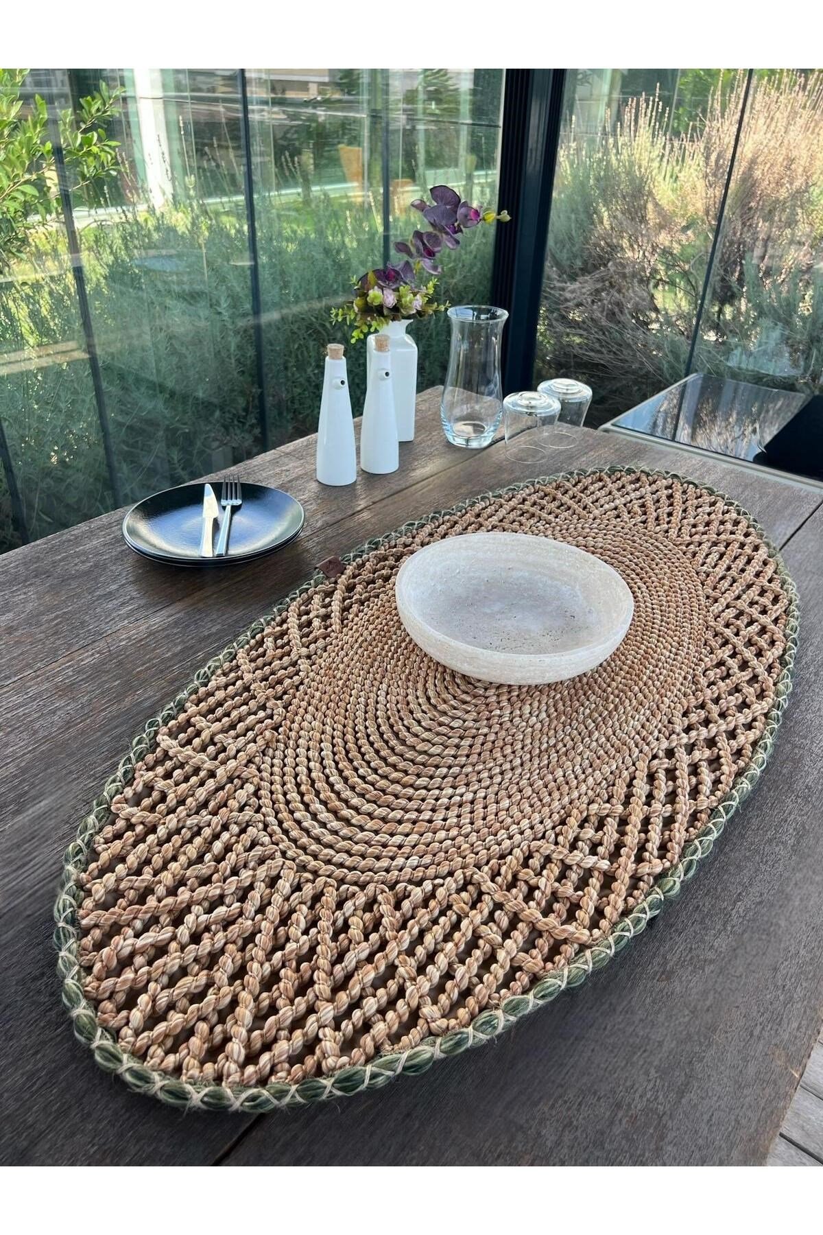 RUNNER - 1 ADET - 110 x 55 CM Natural