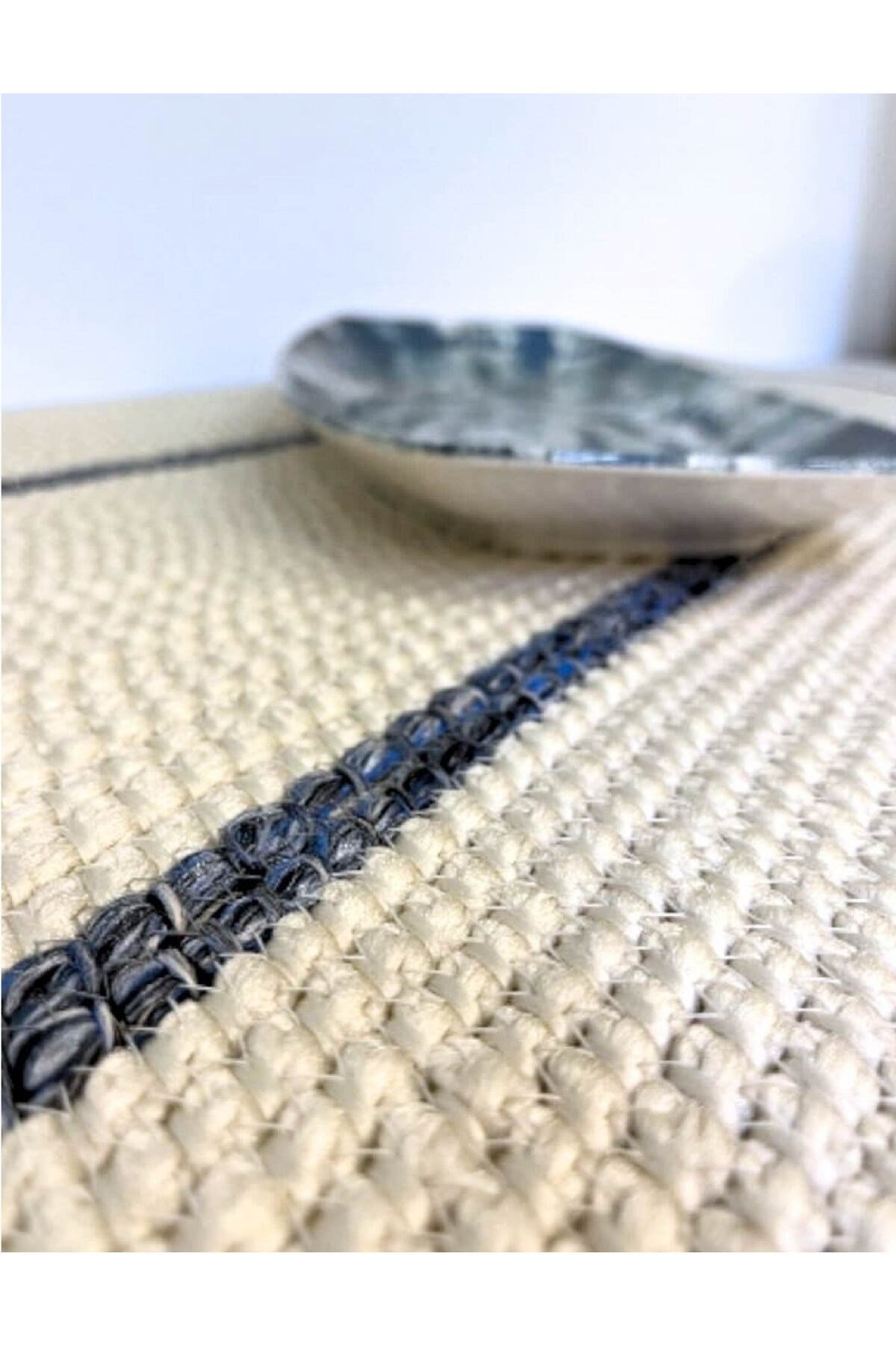 Runner Örgü Dokulu Oval Model 35x100 cm – Şık Masa Runnerı