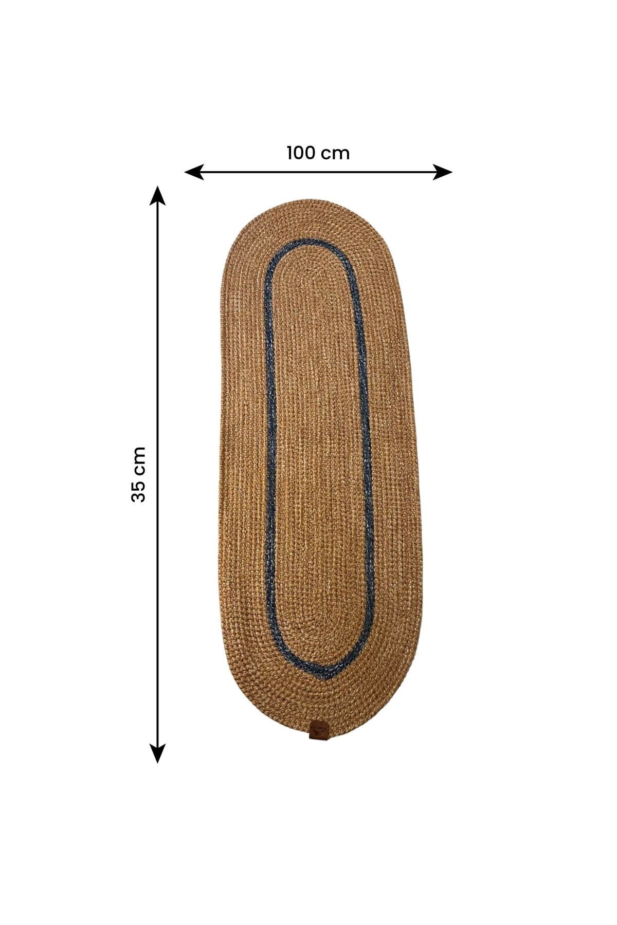 Runner Örgü Dokulu Oval Model 35x100 cm – Şık Masa Runnerı