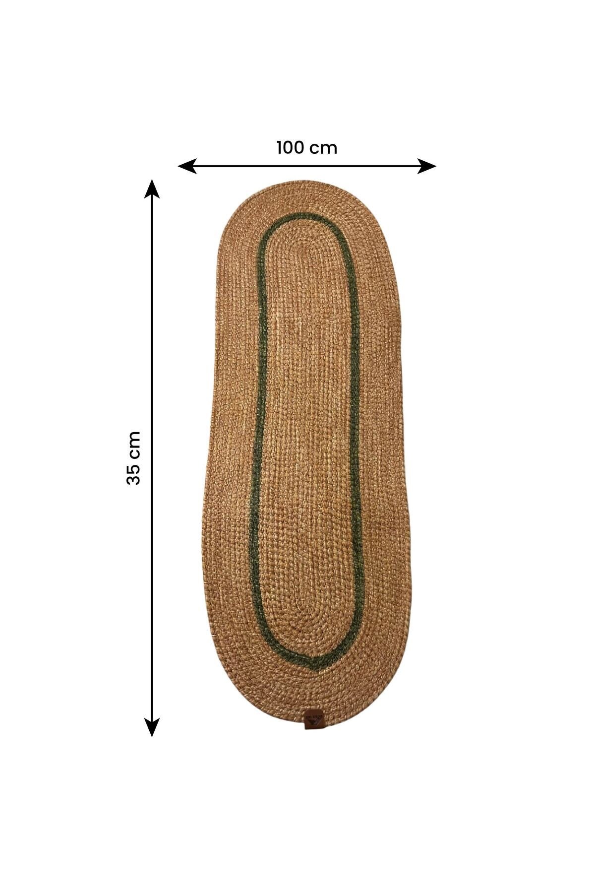 Runner Örgü Dokulu Oval Model 35x100 cm – Şık Masa Runnerı