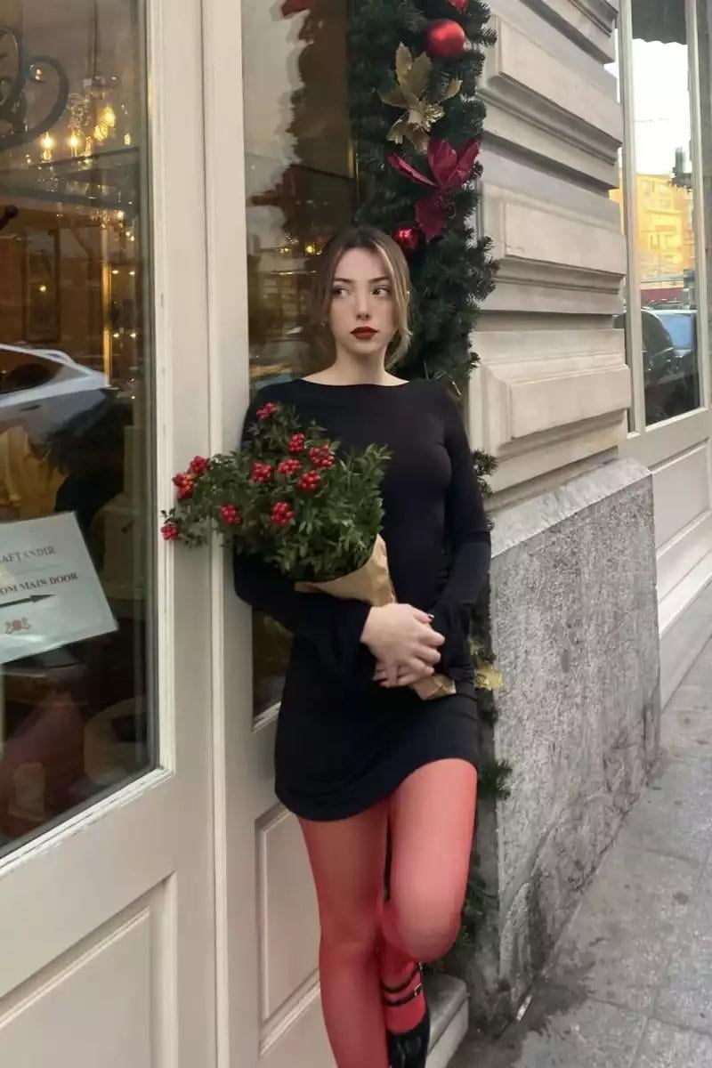 Aisha Yüksek Kalite Kadın Sırt Dekolteli Mini Elbise  Siyah