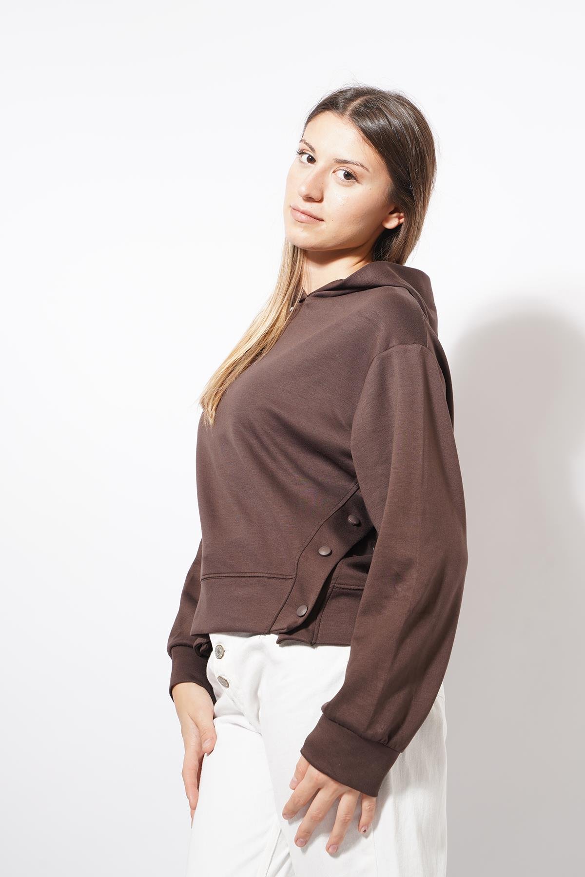 Bodry Çıt Detaylı Sweatshirt Kahve