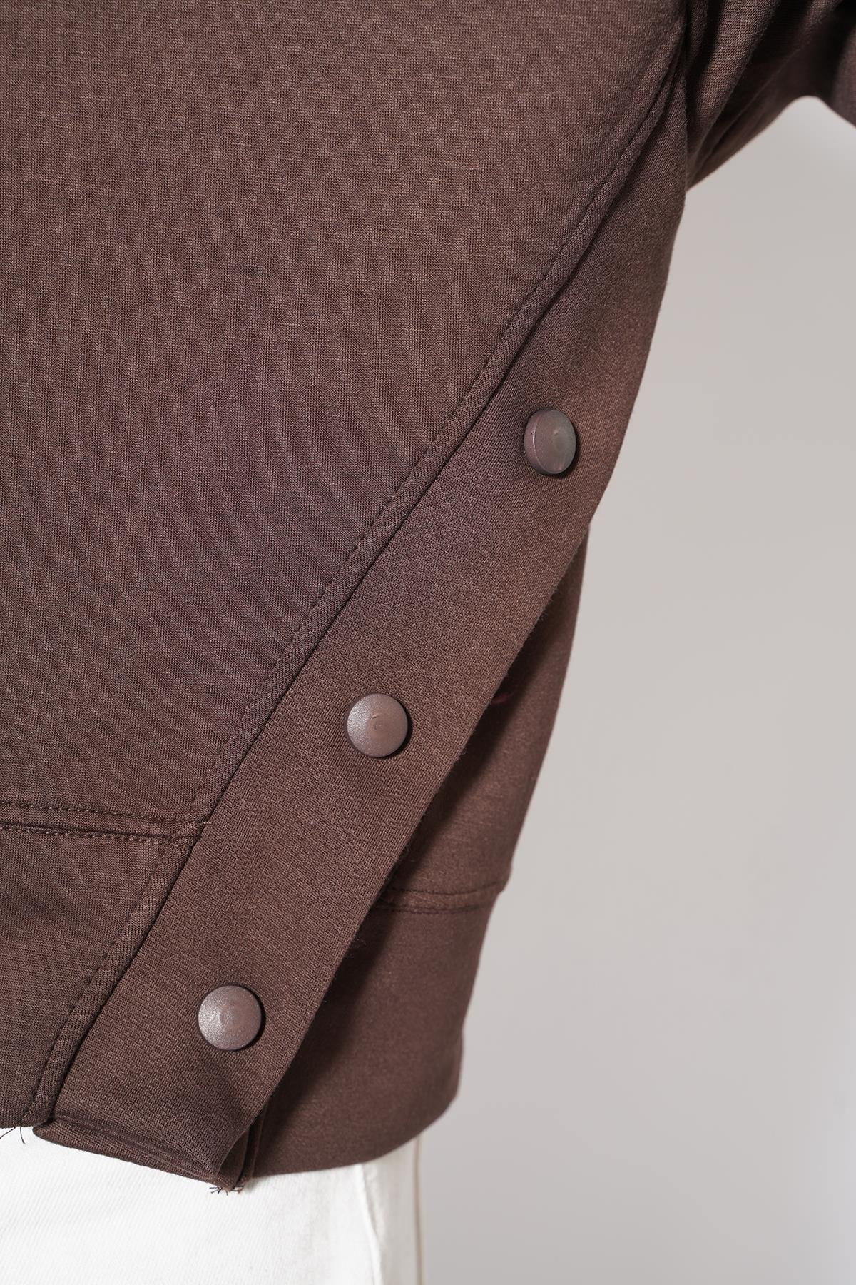 Bodry Çıt Detaylı Sweatshirt Kahve