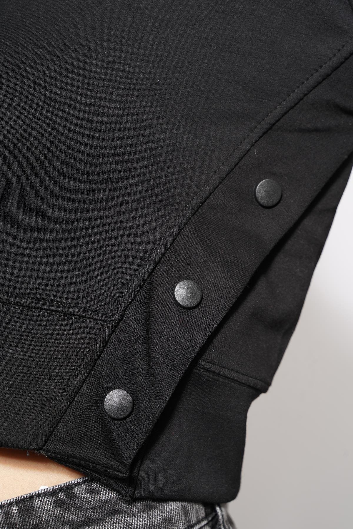 Bodry Çıt Detaylı Sweatshirt Siyah
