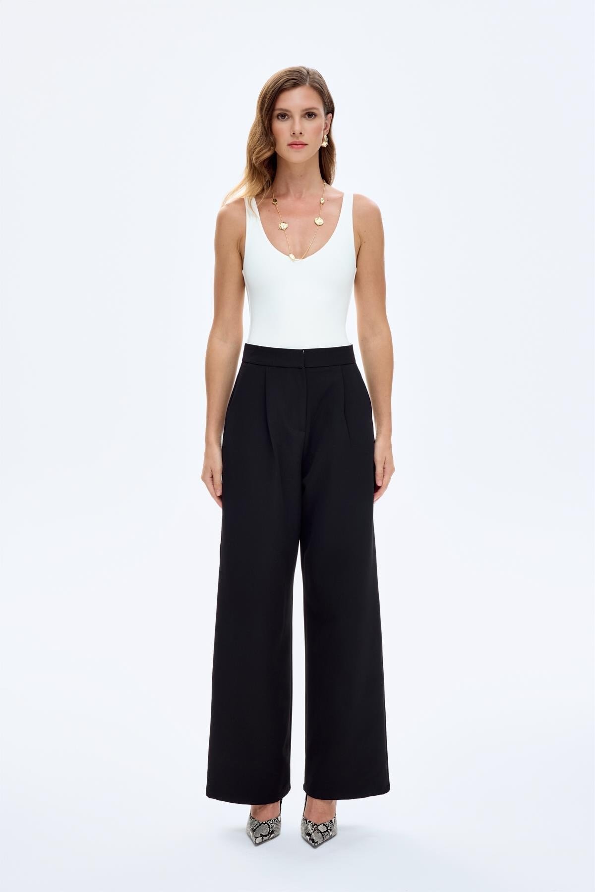Feri  Bol Paça Pantolon  Siyah