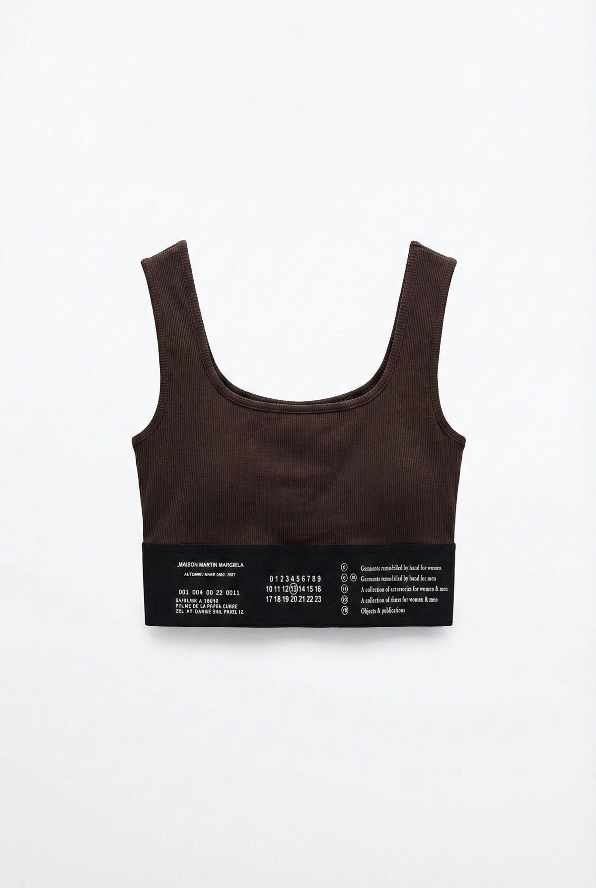 İcen Lastik Detaylı Crop Top Atlet  Kahve