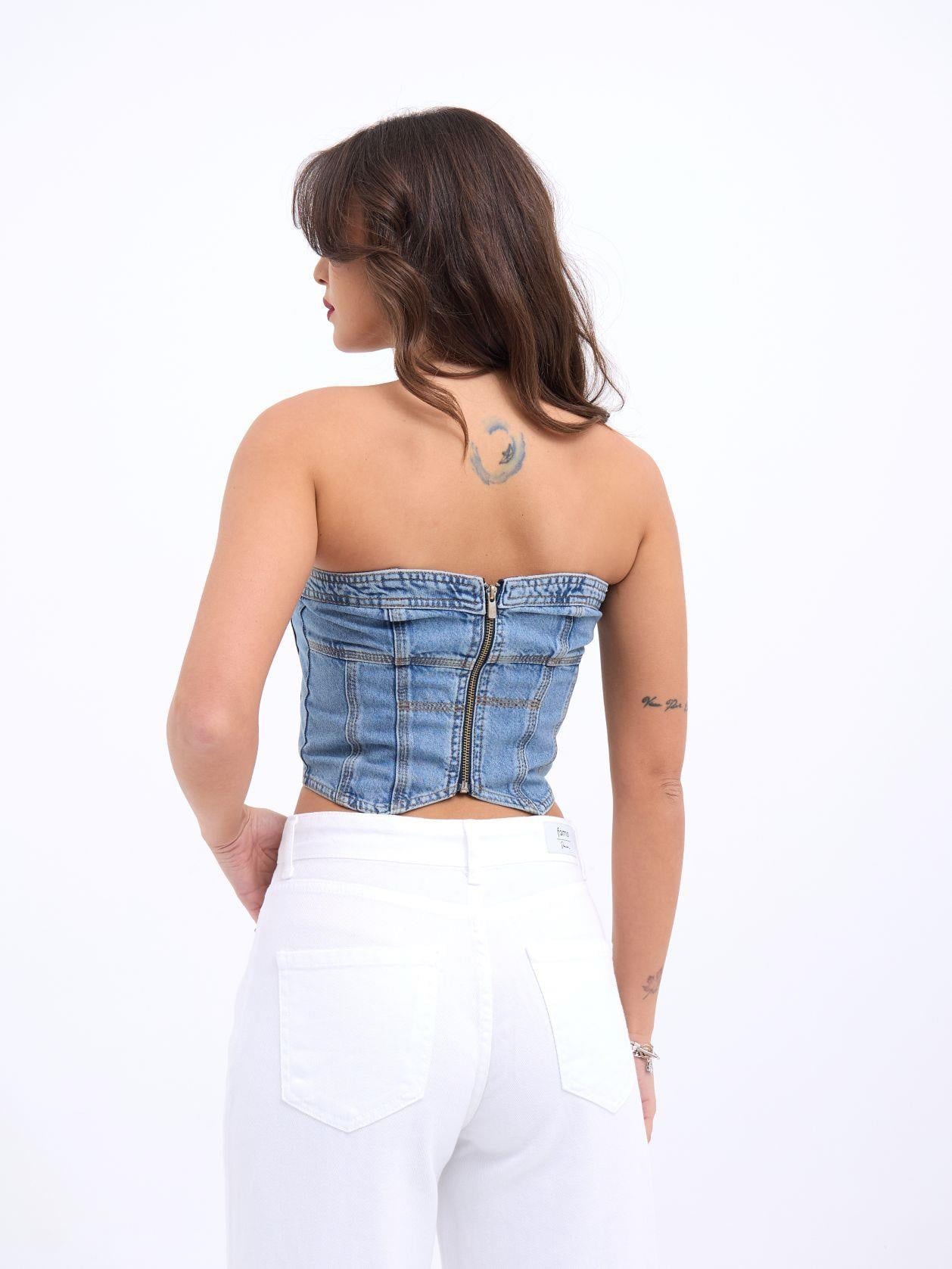 Kelte Kot Crop Mavi