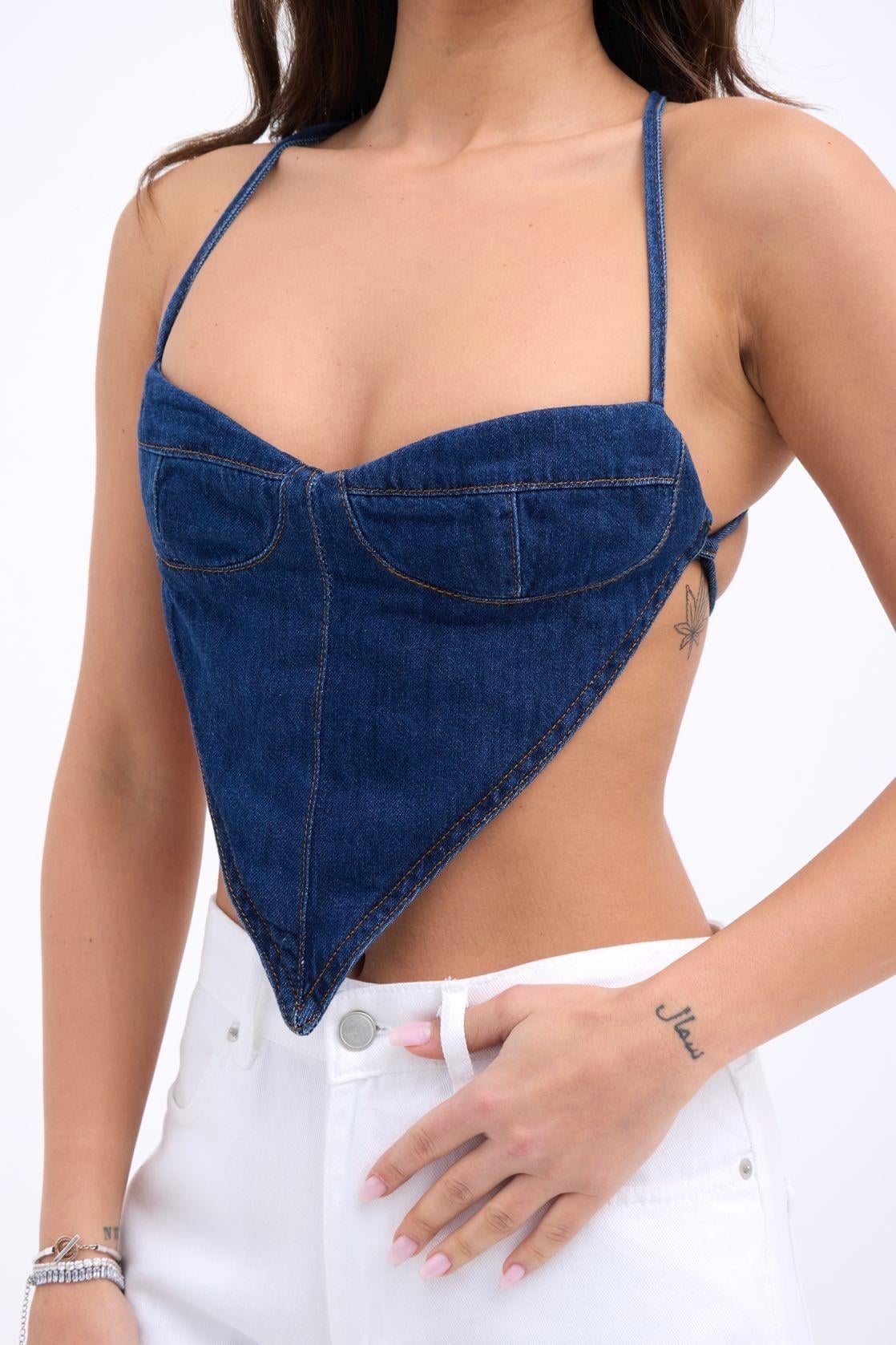 Leby Kot Crop Mavi