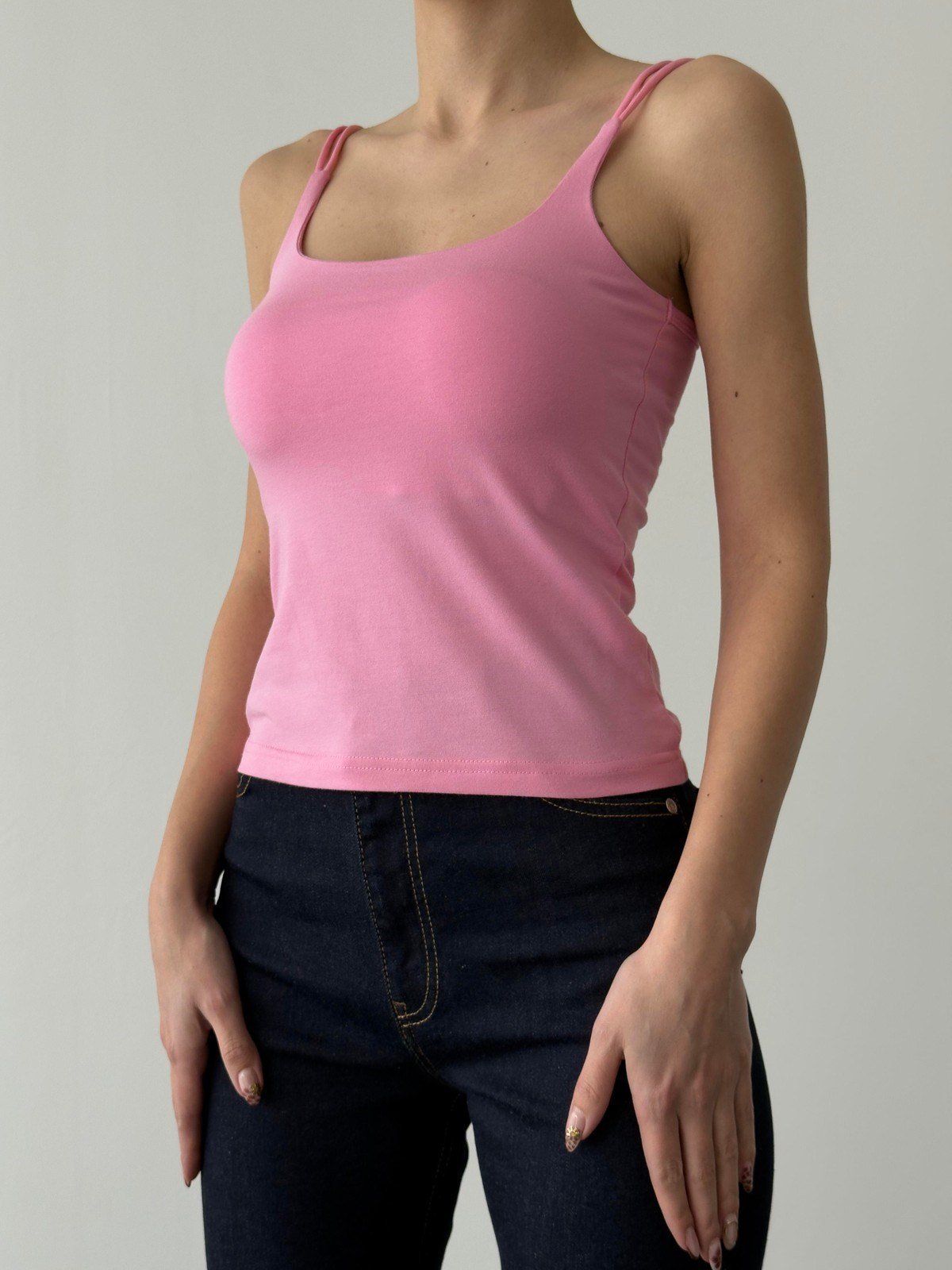 Lenpi Geniş Yaka Atlet Pembe