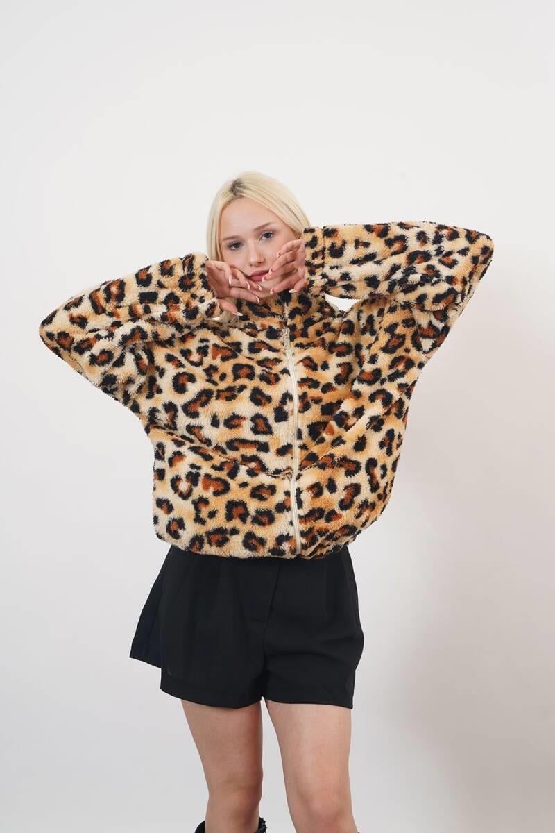 Lucia Yüksek Kalite Kadın Sweat Leopar
