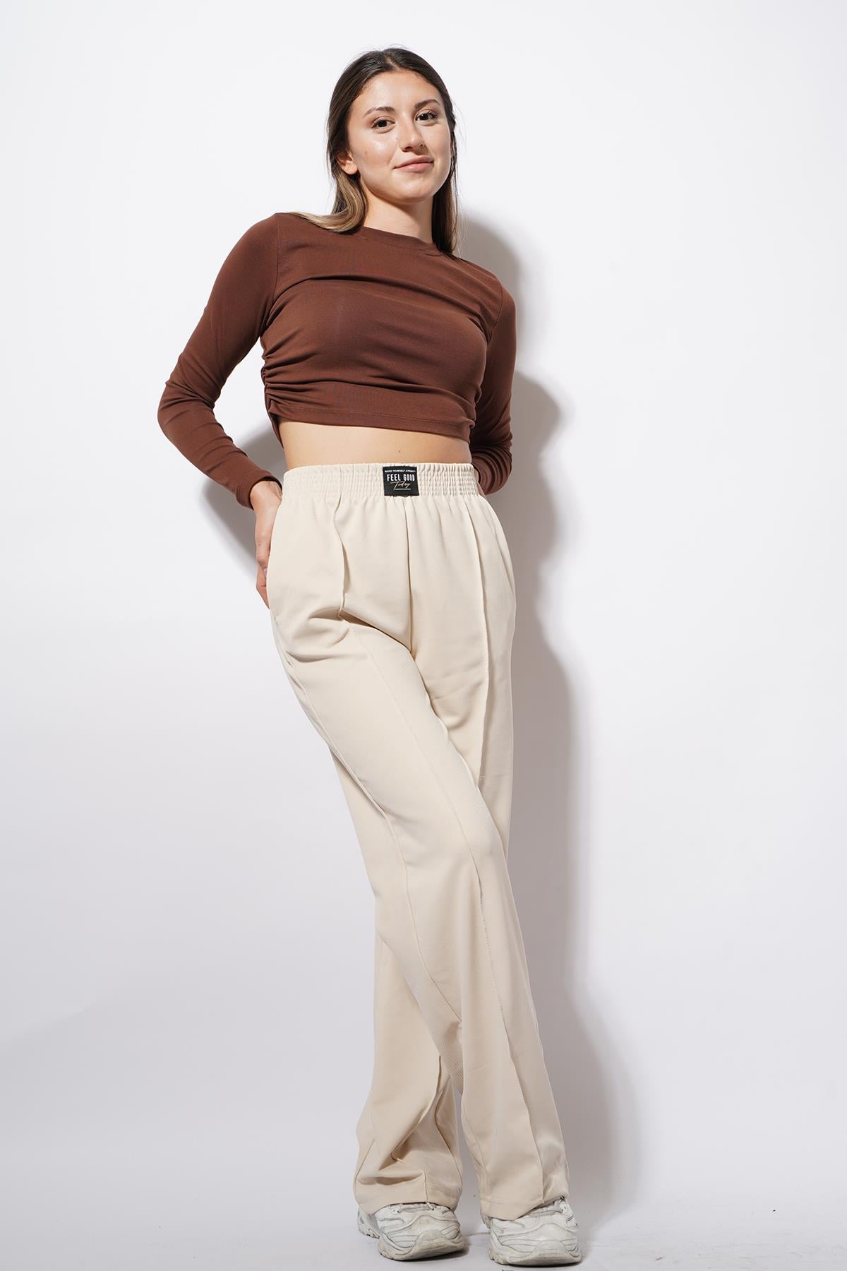 Murry Likralı Feel Good Pantolon Bej