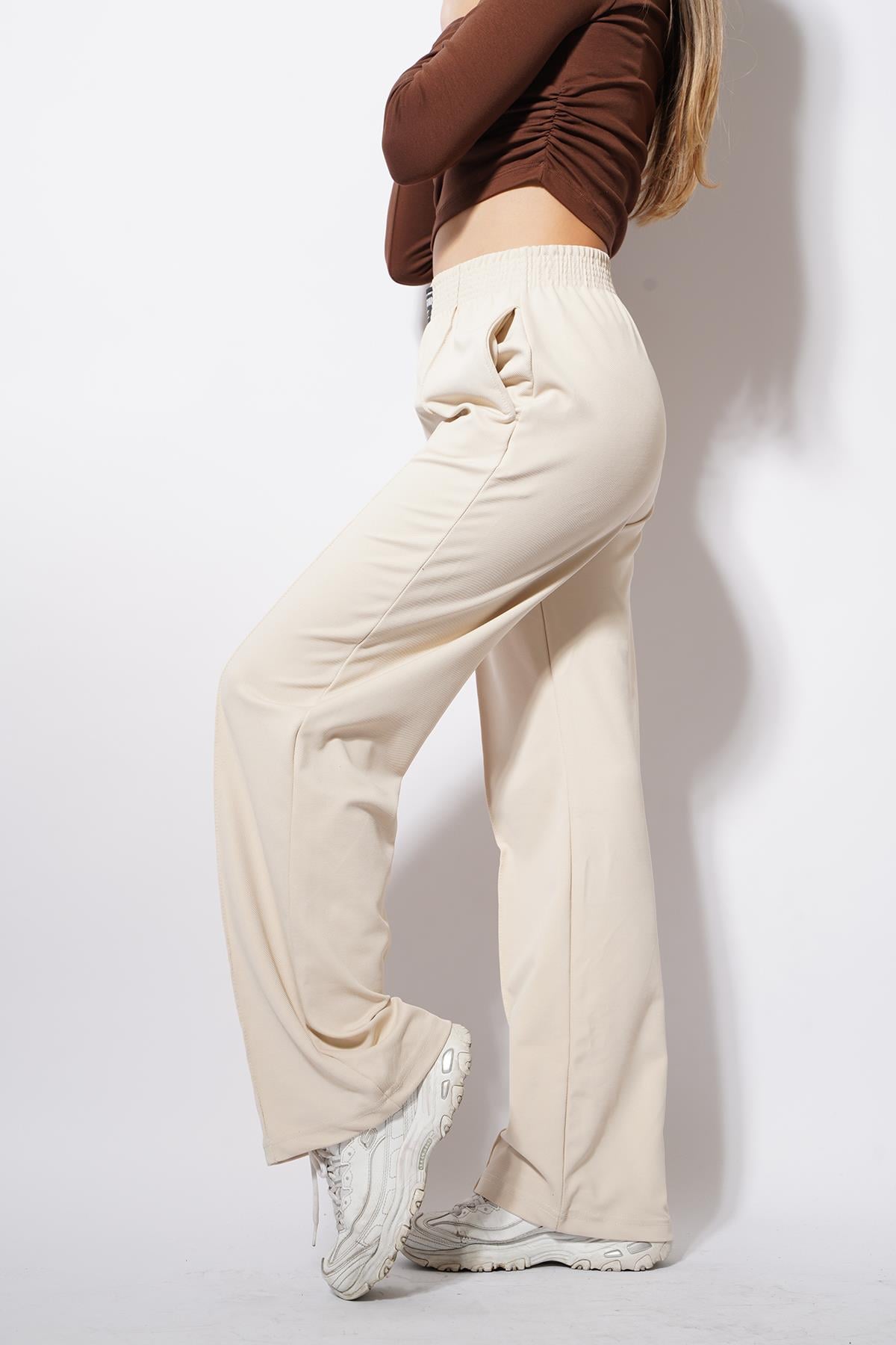 Murry Likralı Feel Good Pantolon Bej