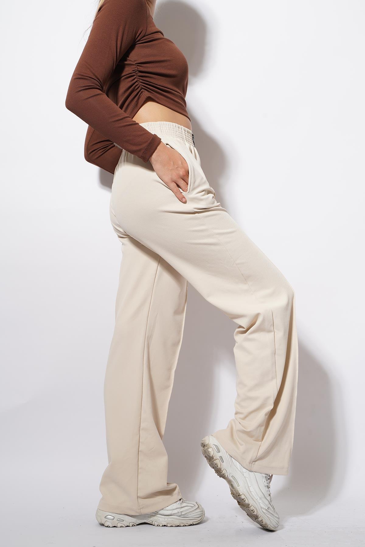 Murry Likralı Feel Good Pantolon Bej