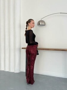 Pöty Pullu Pantolon Bordo