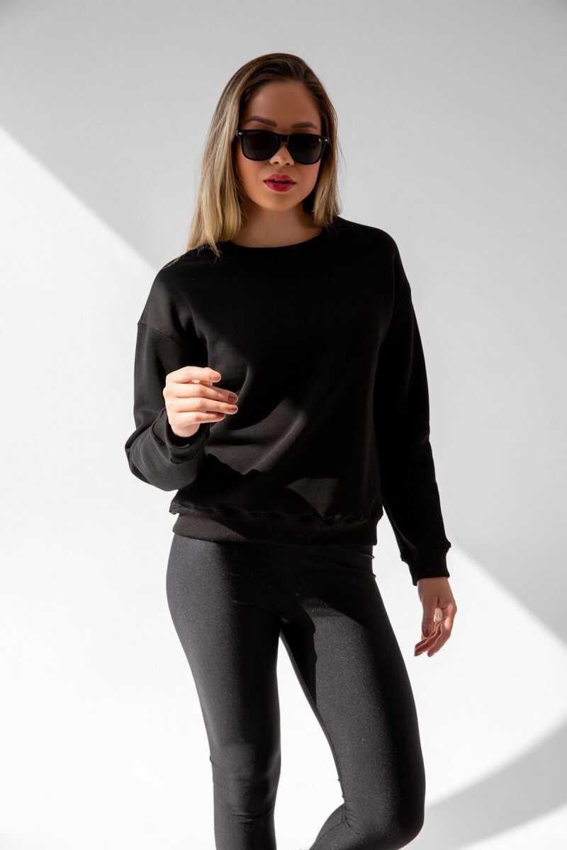 Relaxed Siyah Oversize Sweatshirt Siyah