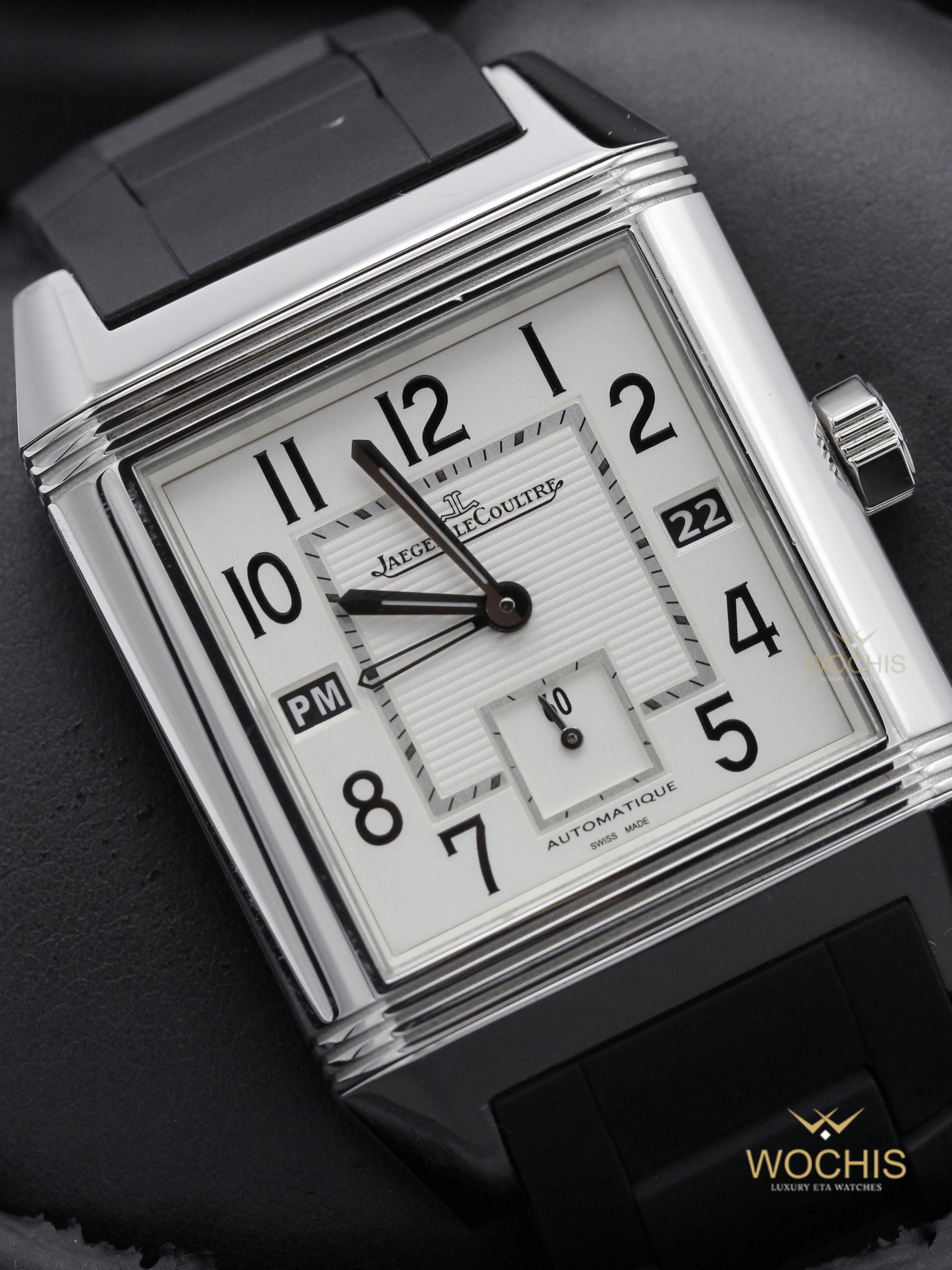 Jaeger Le Coultre Reverso Squadra Home Time 230.8.77-6017 (Stainless Steel - 41 - White)