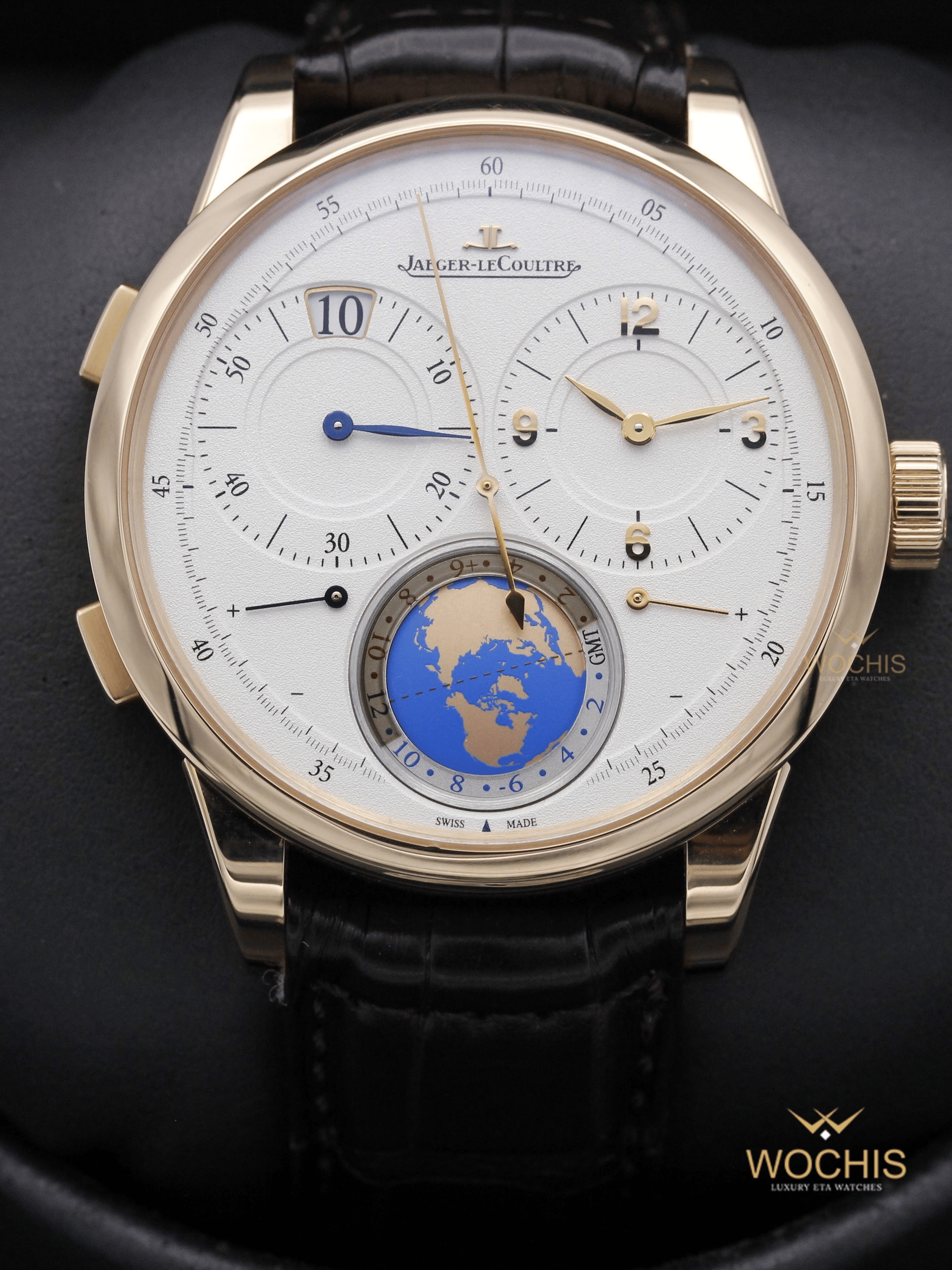 Jaeger Lecoultre Duometre Unique Travel Time Q6062520-5524 (Rose Gold - 42 - Silver)