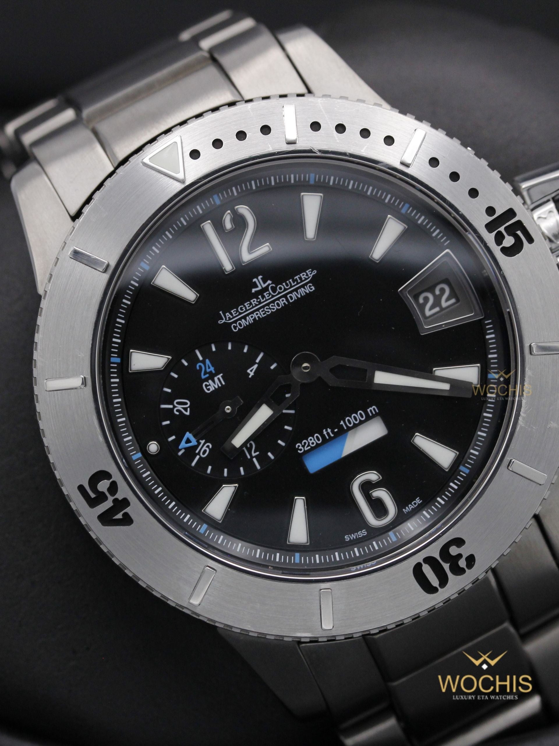 Jaeger Lecoultre Master Compressor Diving Gmt Q187t170-6631 (Titanium - 44 - Black)
